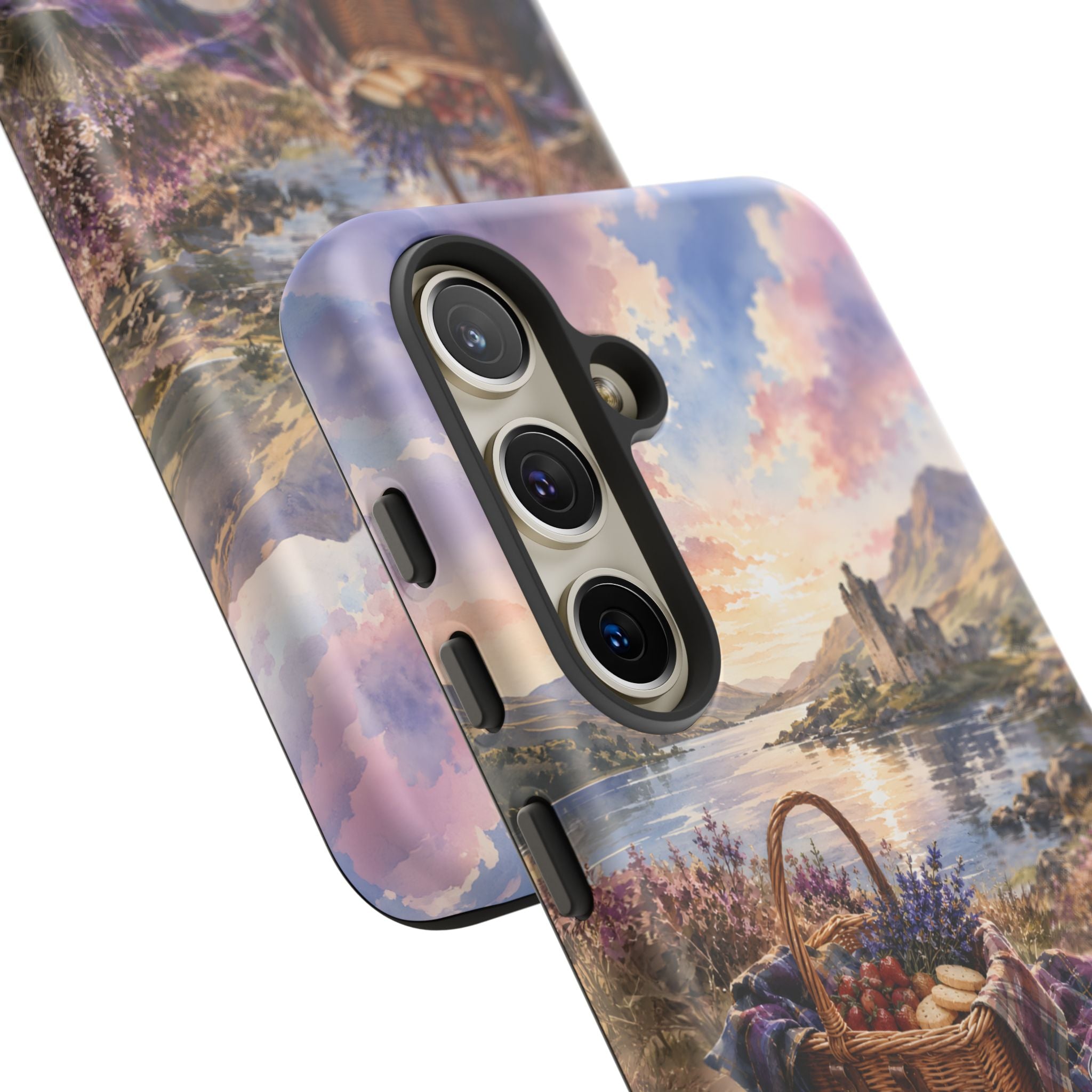 Highland Summer Picnic Phone Case – Scottish Castle & Thistle Art