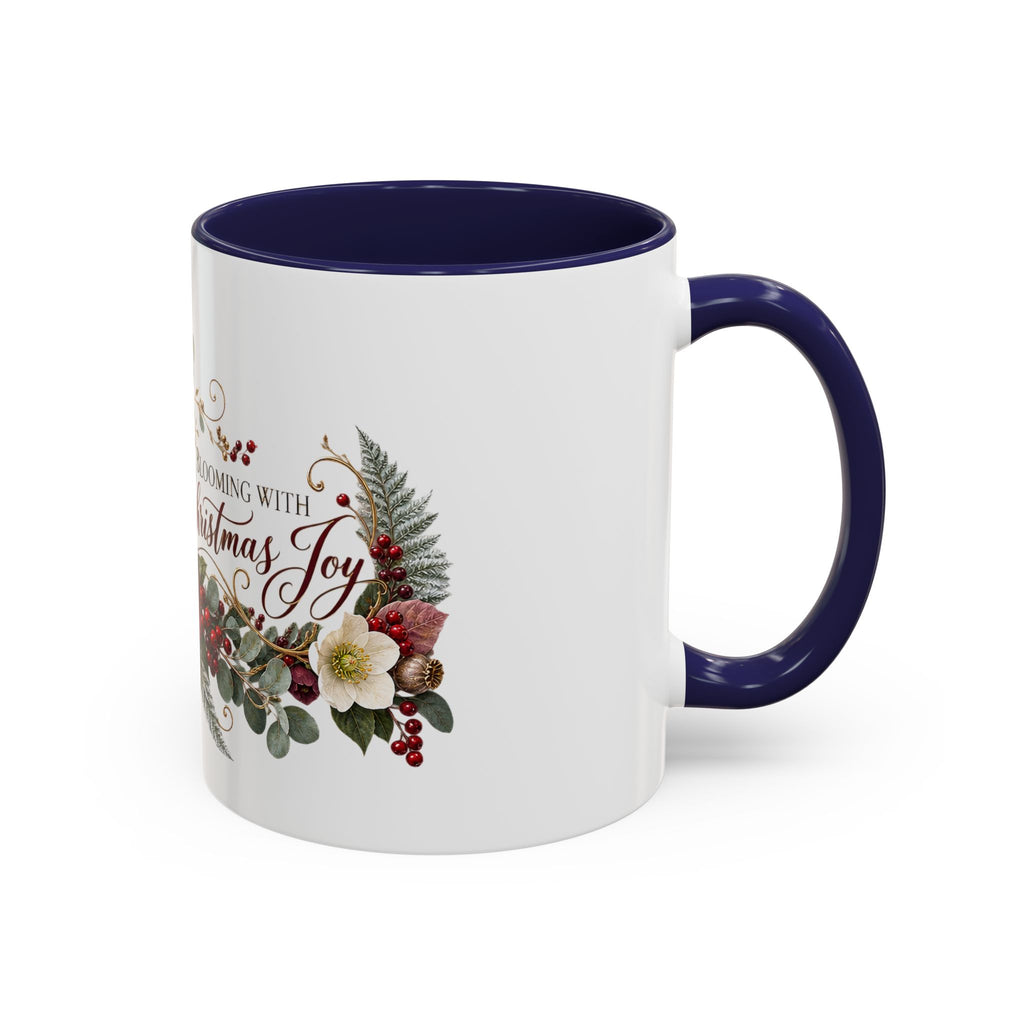 Blooming With Christmas Joy Floral Holiday Coffee Mug