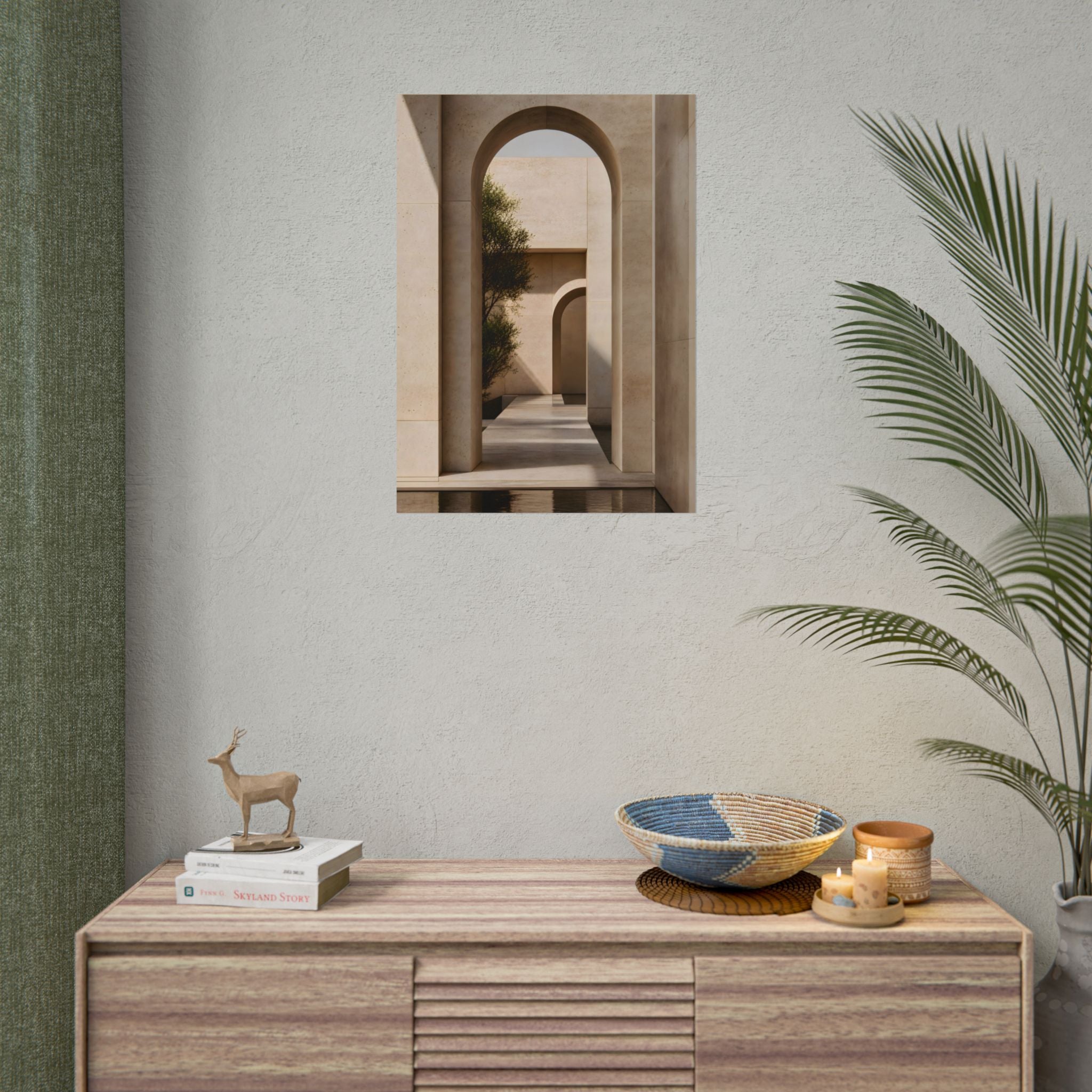 Minimalist Architectural Poster — Neutral Archway Wall Art (Rolled Poster)