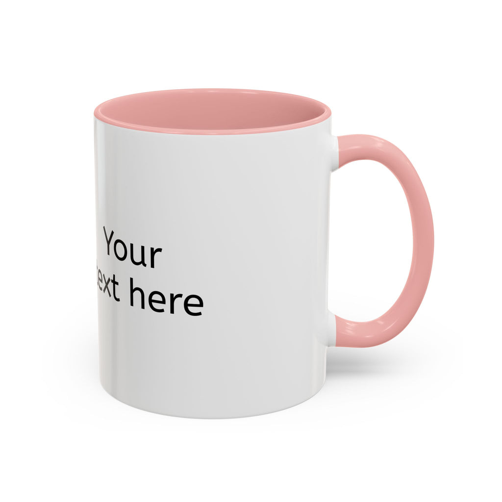 Personalized Accent Coffee Mug - Custom Text & Image, 11oz/15oz