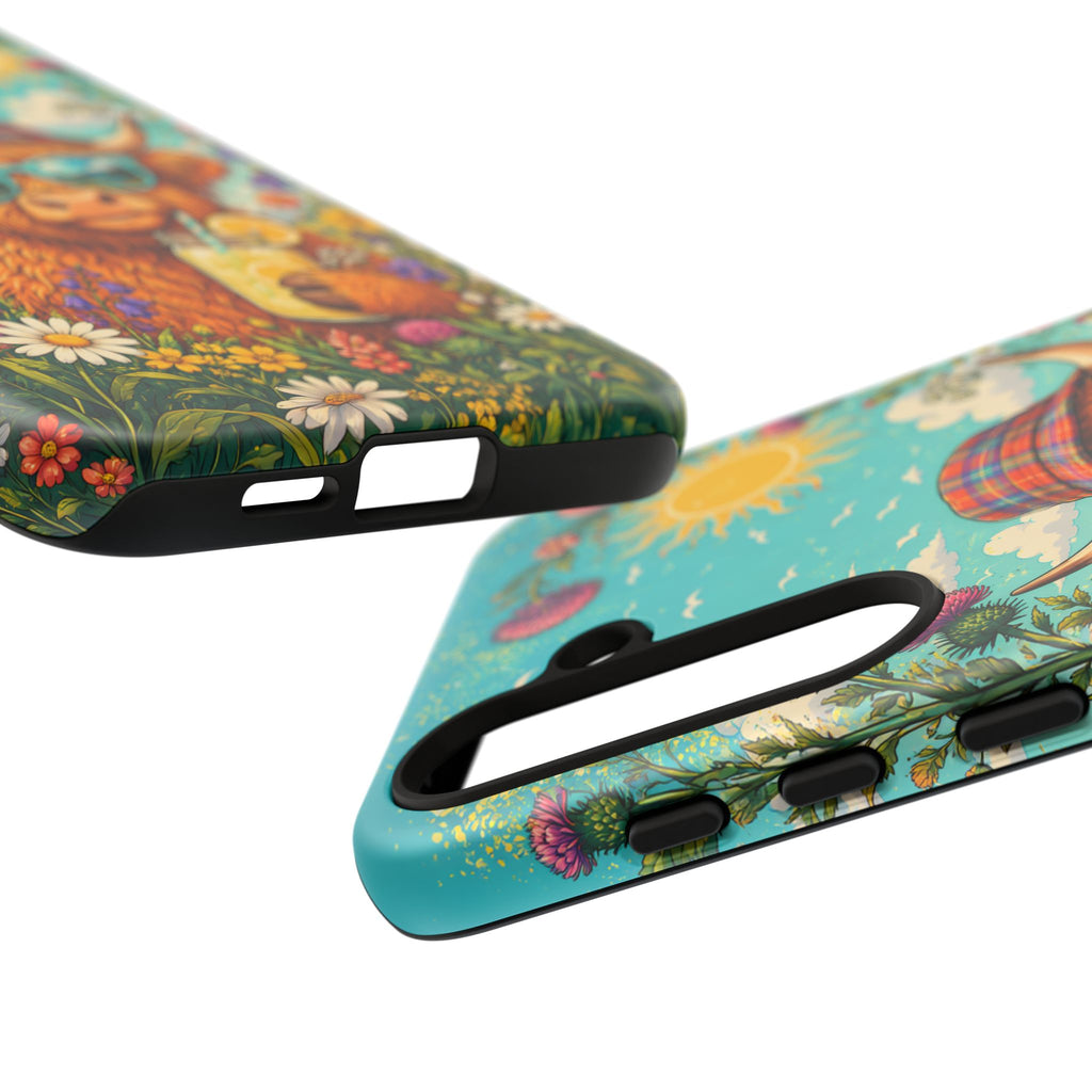 Sunny Highland Cow Phone Case – Scottish Summer Festival Edition