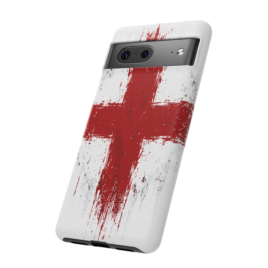 Phone Case - Distressed England St. George's Cross Patriotic Tough Case