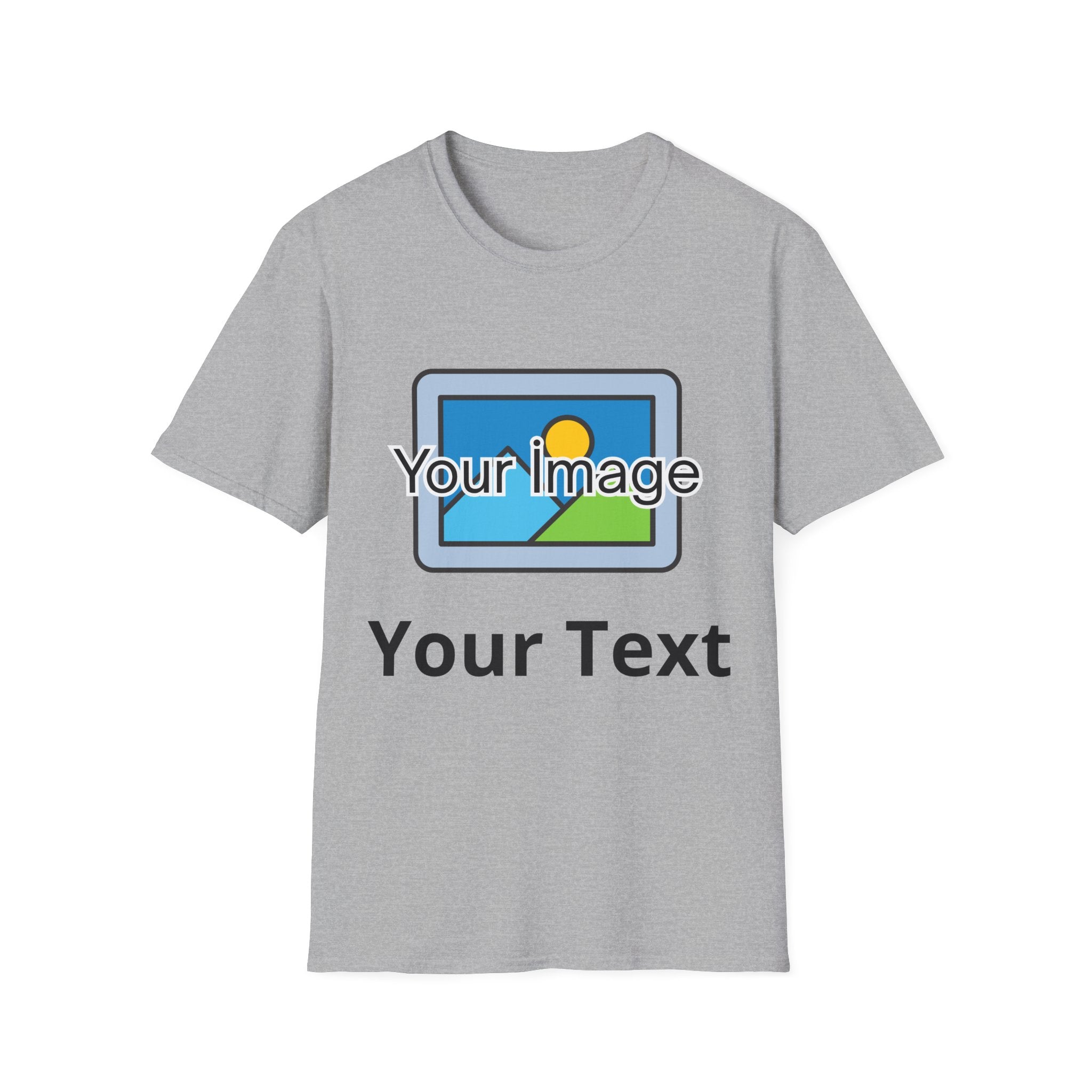 Unisex Custom Photo T-Shirt — Personalized Image & Text Tee