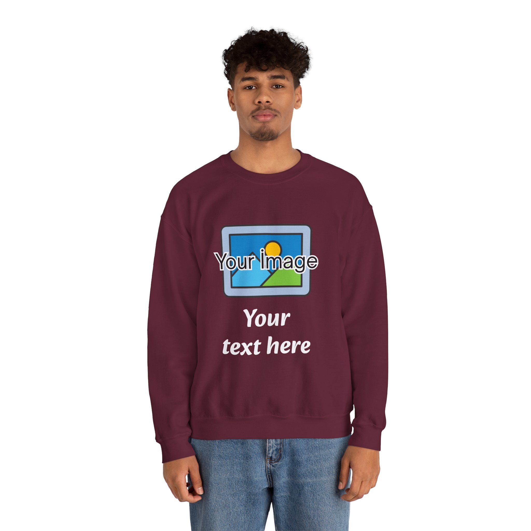 Personalized Image & Text Sweatshirt