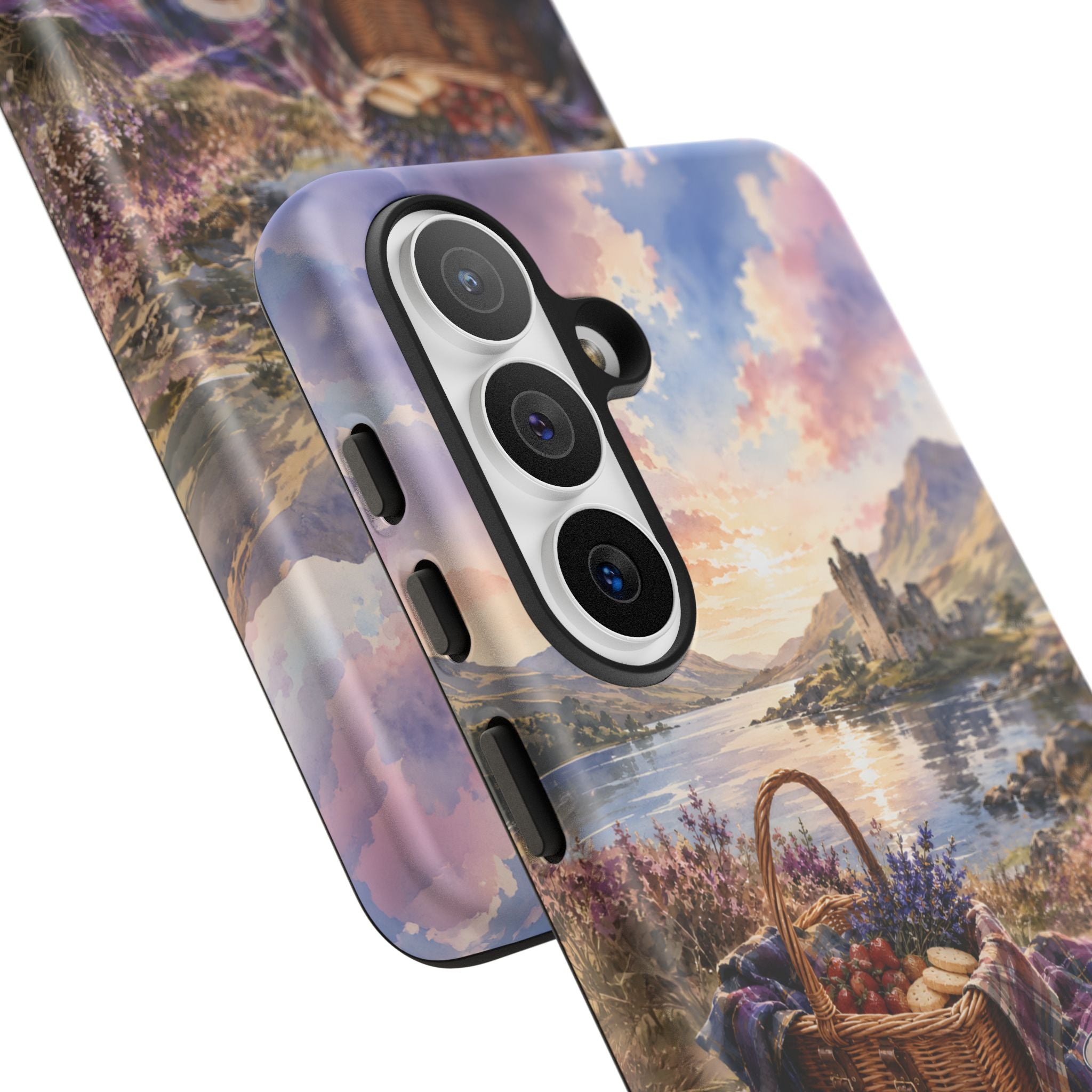 Highland Summer Picnic Phone Case – Scottish Castle & Thistle Art