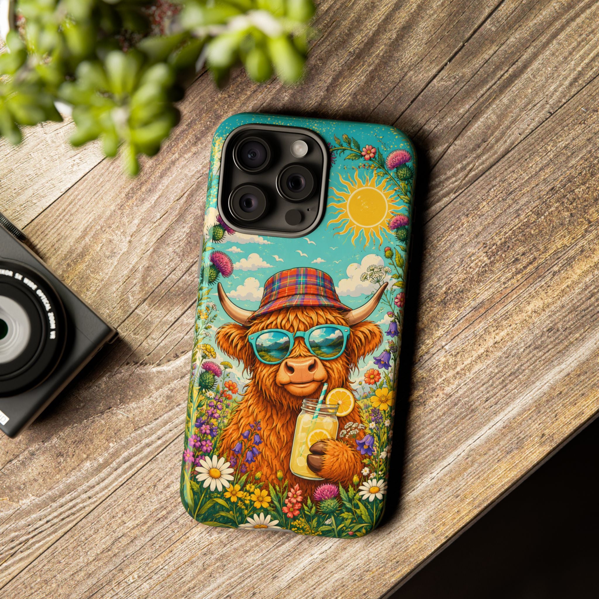Sunny Highland Cow Phone Case – Scottish Summer Festival Edition