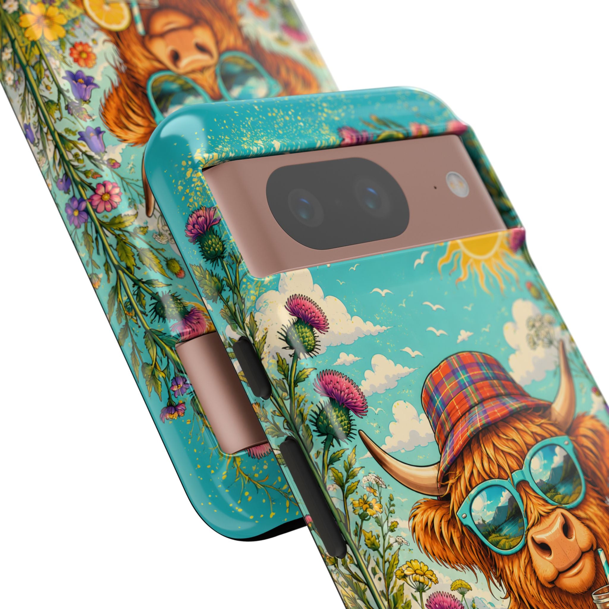 Sunny Highland Cow Phone Case – Scottish Summer Festival Edition