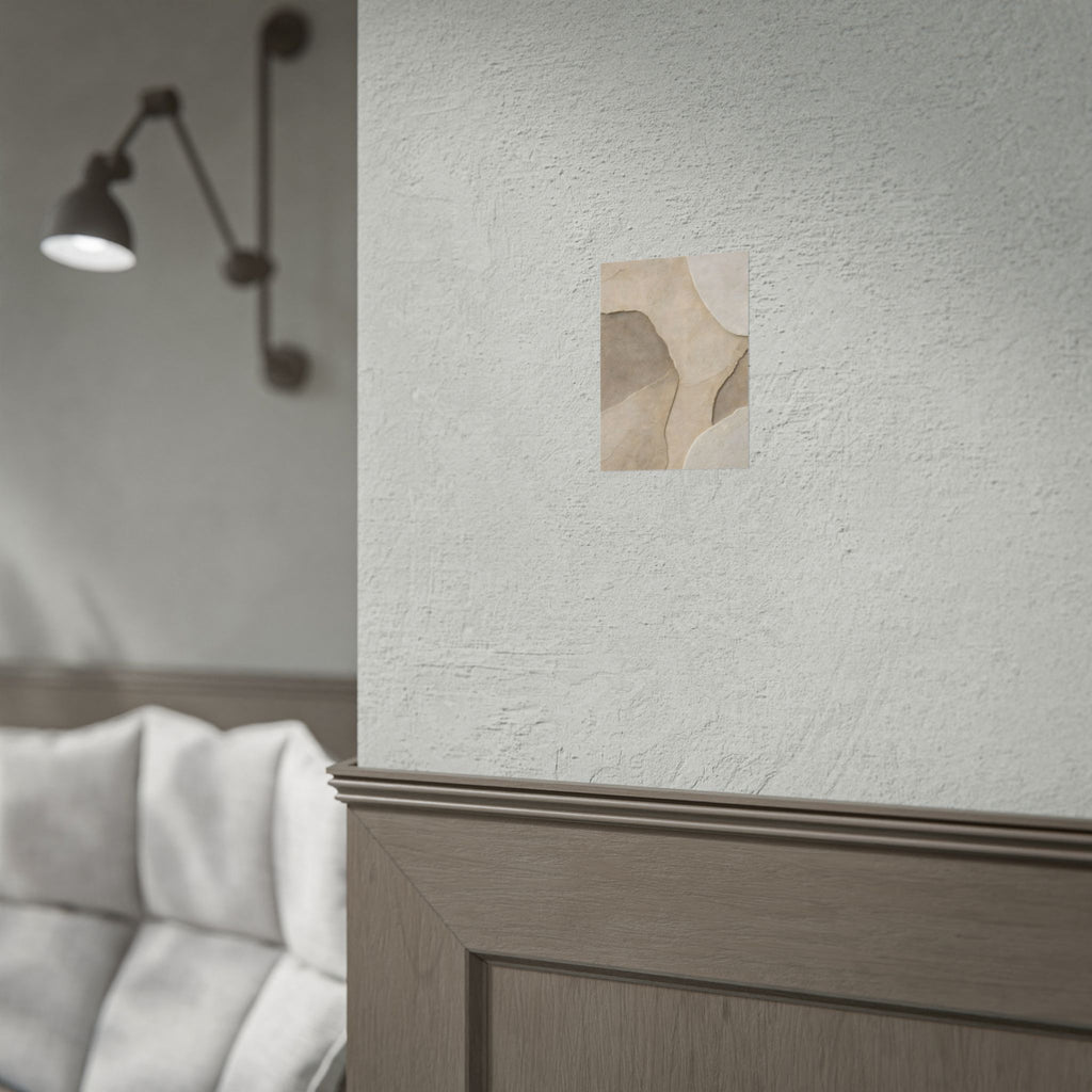 Abstract Neutral Texture Rolled Poster — Earth Tone Minimal Wall Art