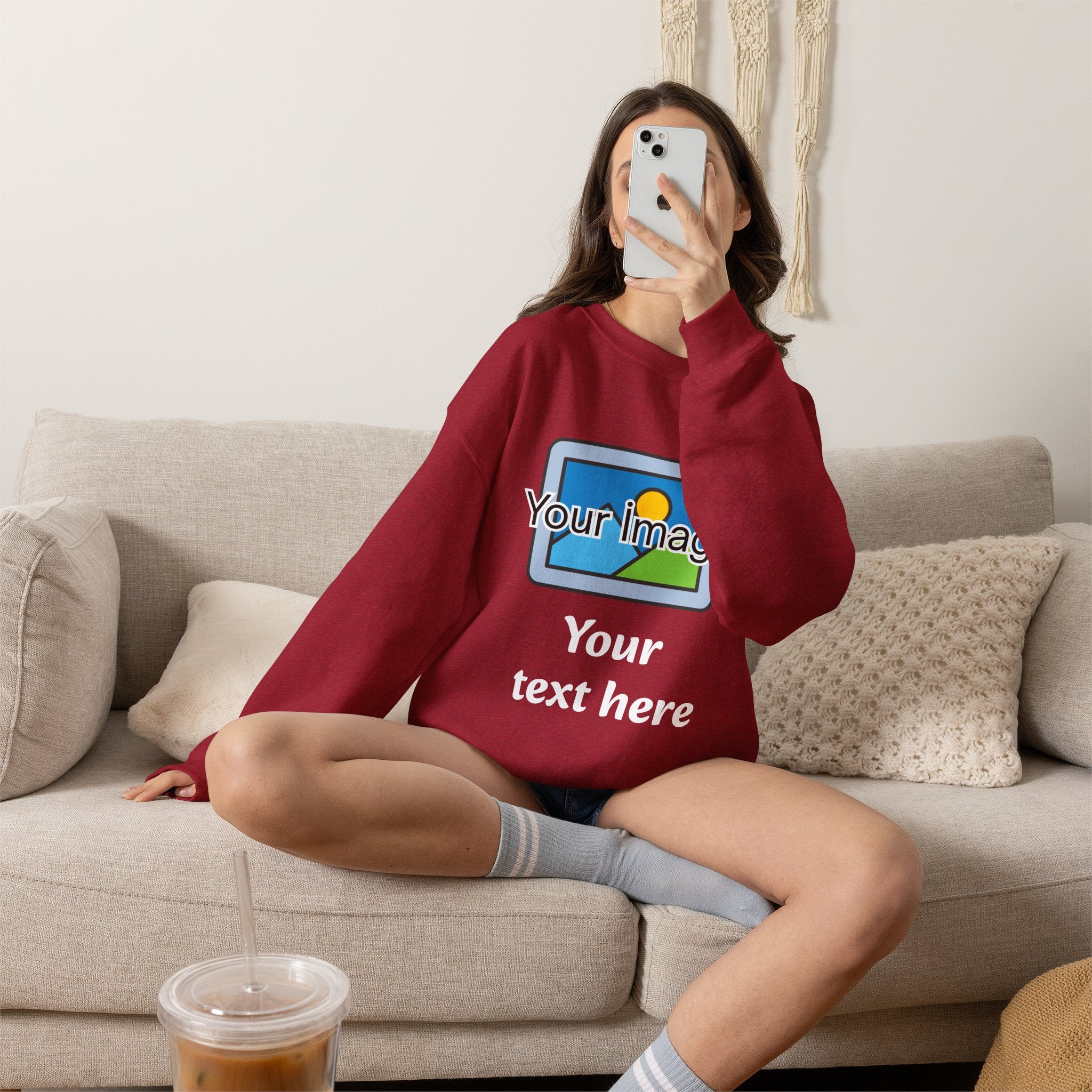 Personalized Image & Text Sweatshirt