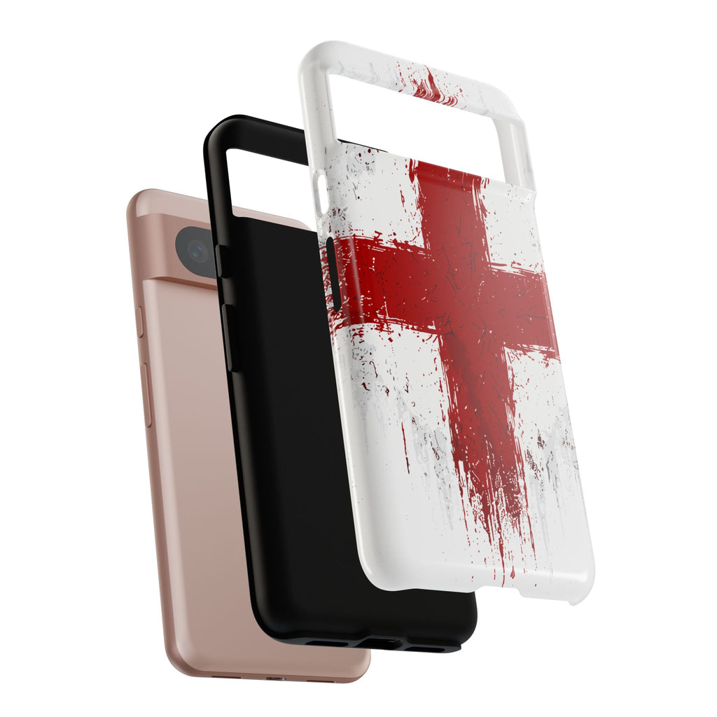 Phone Case - Distressed England St. George's Cross Patriotic Tough Case