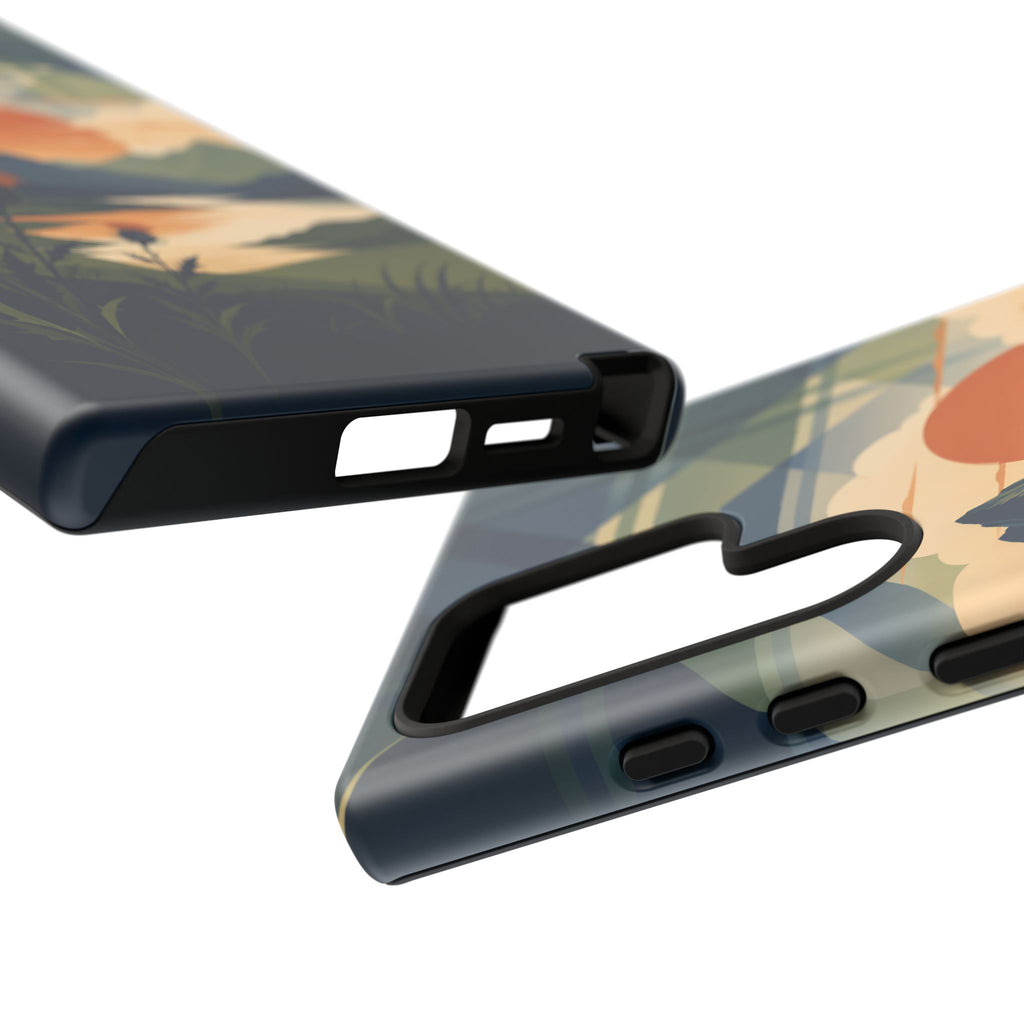 Highland Sunset Tartan Phone Case – Scottish Thistle Summer Festival Edition