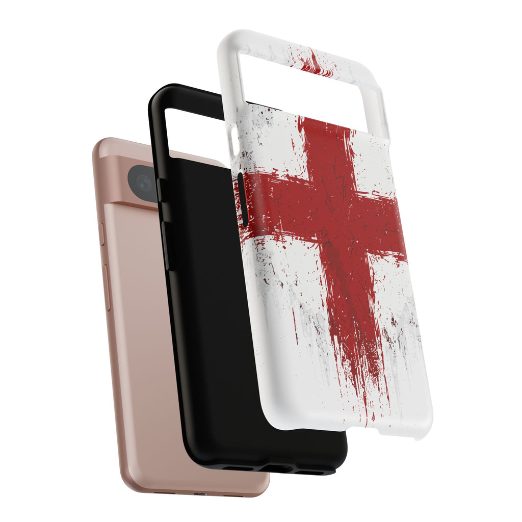 Phone Case - Distressed England St. George's Cross Patriotic Tough Case