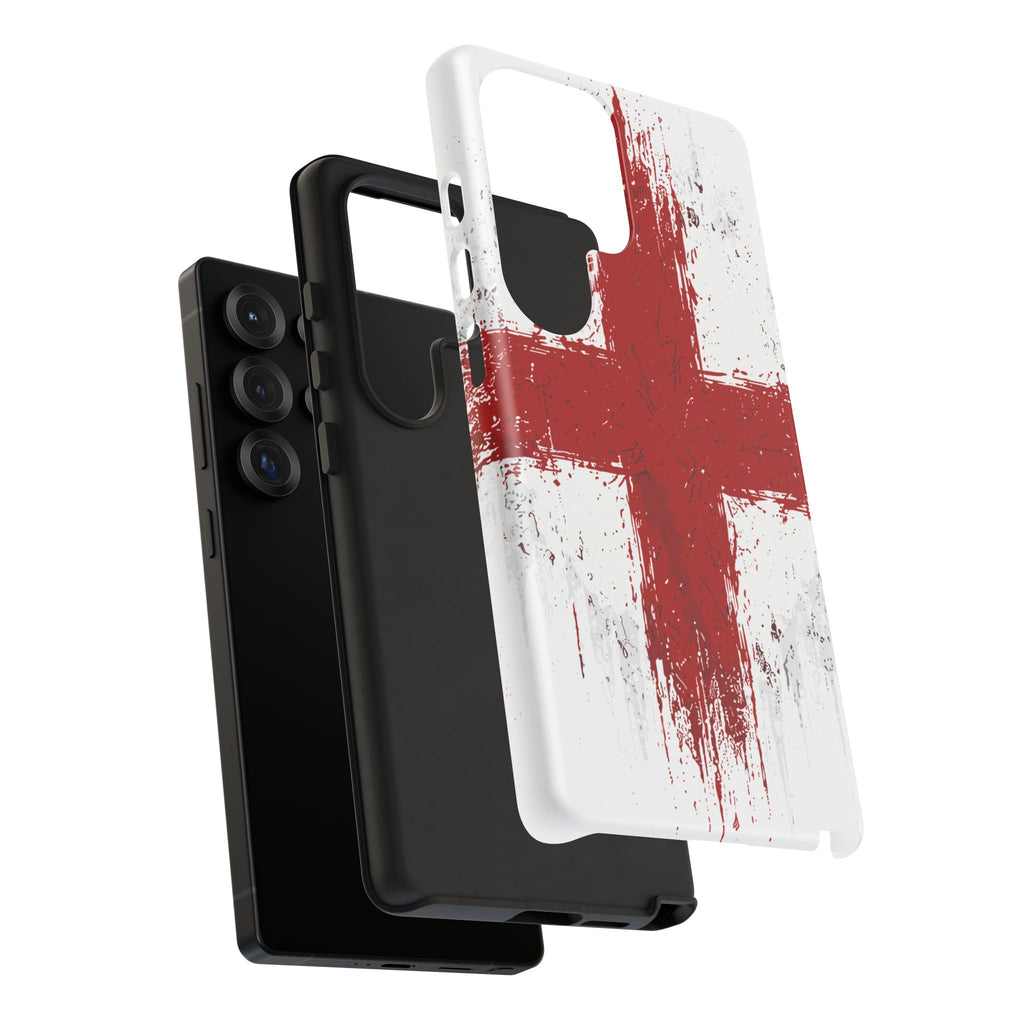 Phone Case - Distressed England St. George's Cross Patriotic Tough Case