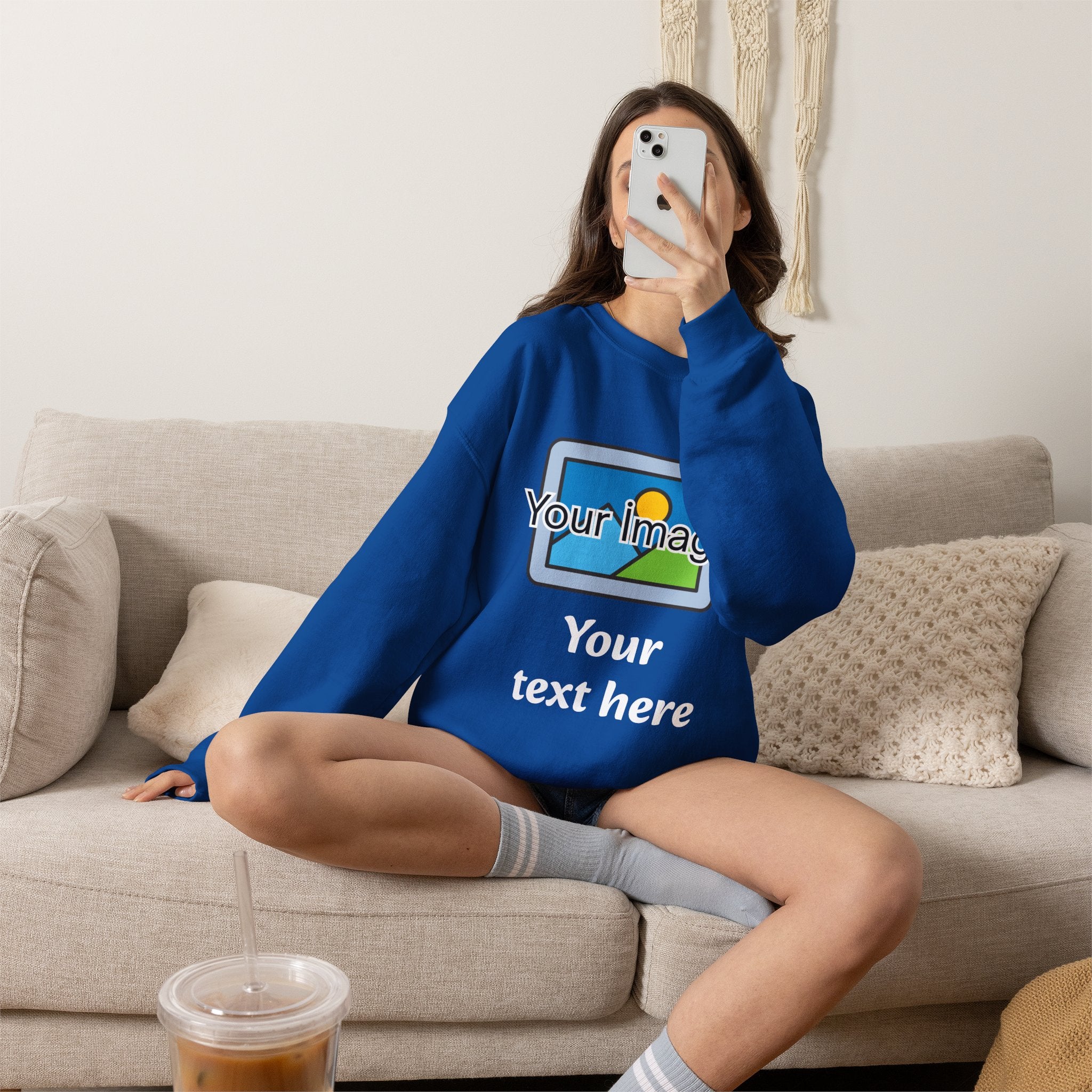 Personalized Image & Text Sweatshirt