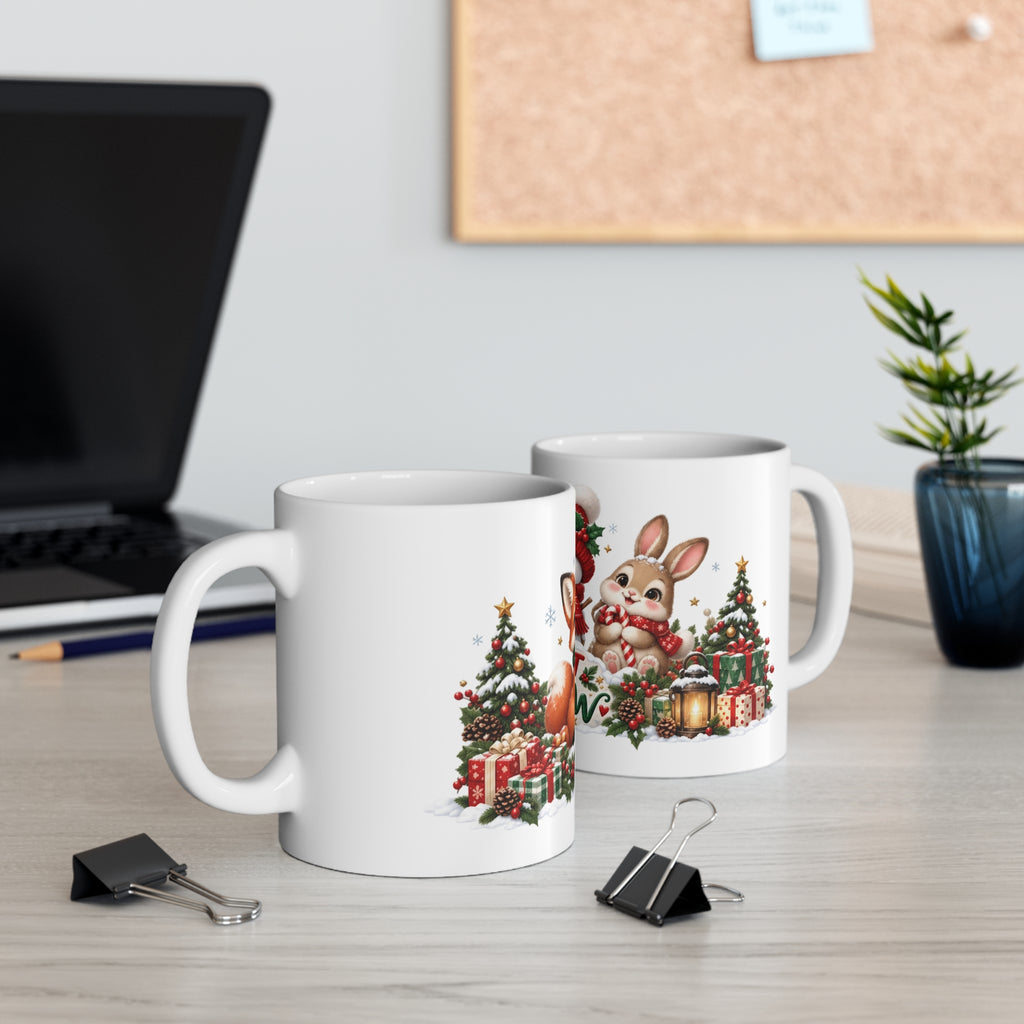 Let It Snow Christmas Woodland Animals Mug