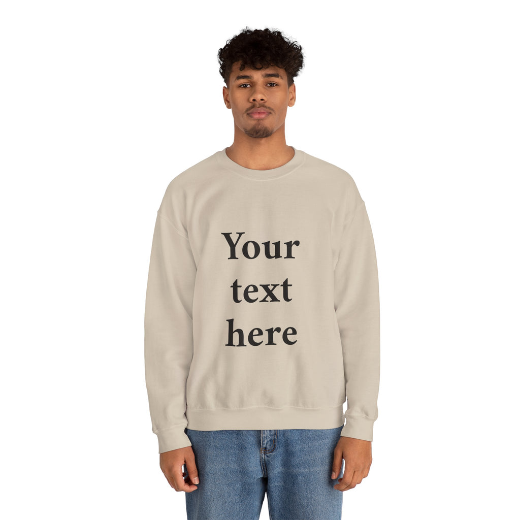 Custom Text Crewneck Sweatshirt — Personalized Minimalist Sweatshirt