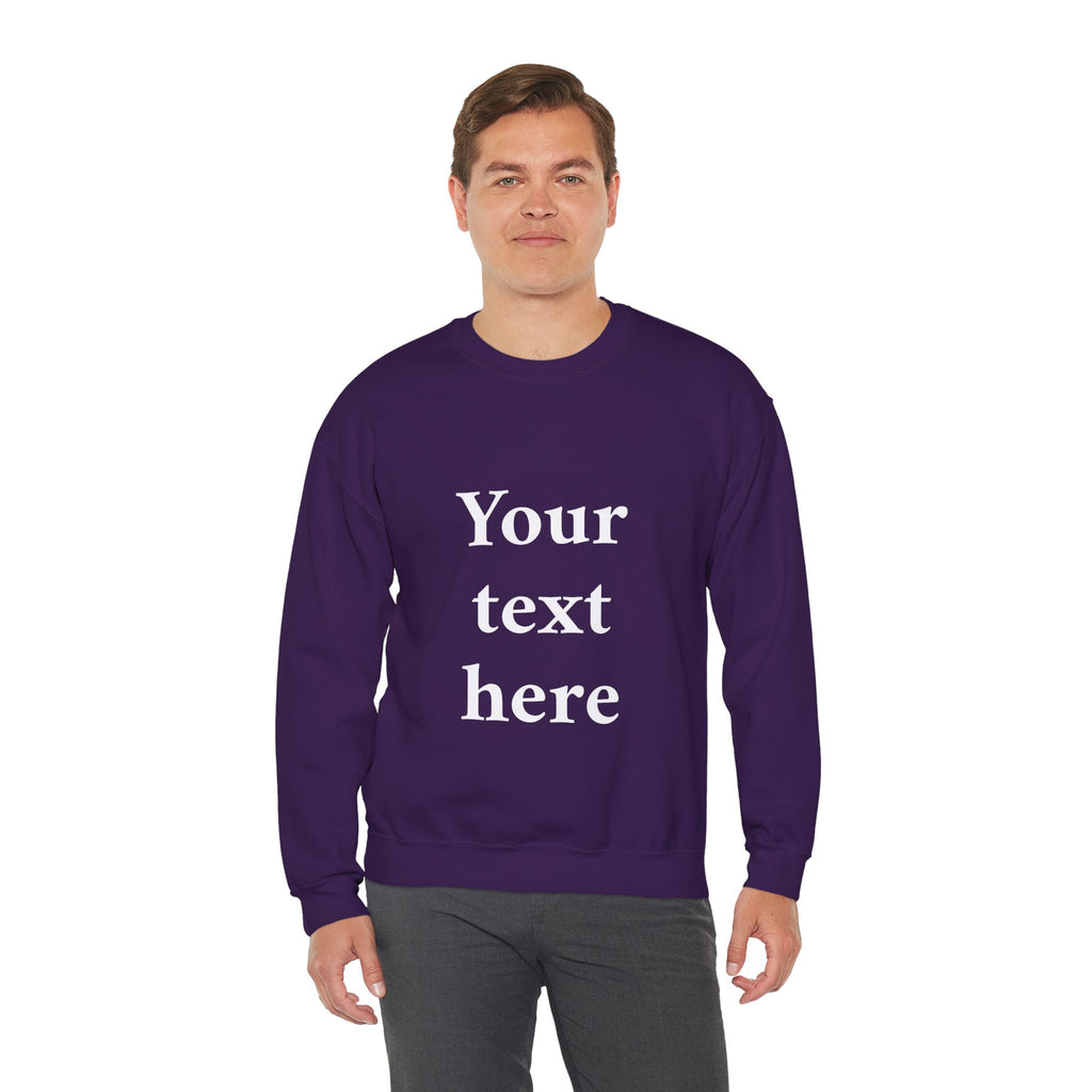 Custom Text Crewneck Sweatshirt — Personalized Minimalist Sweatshirt