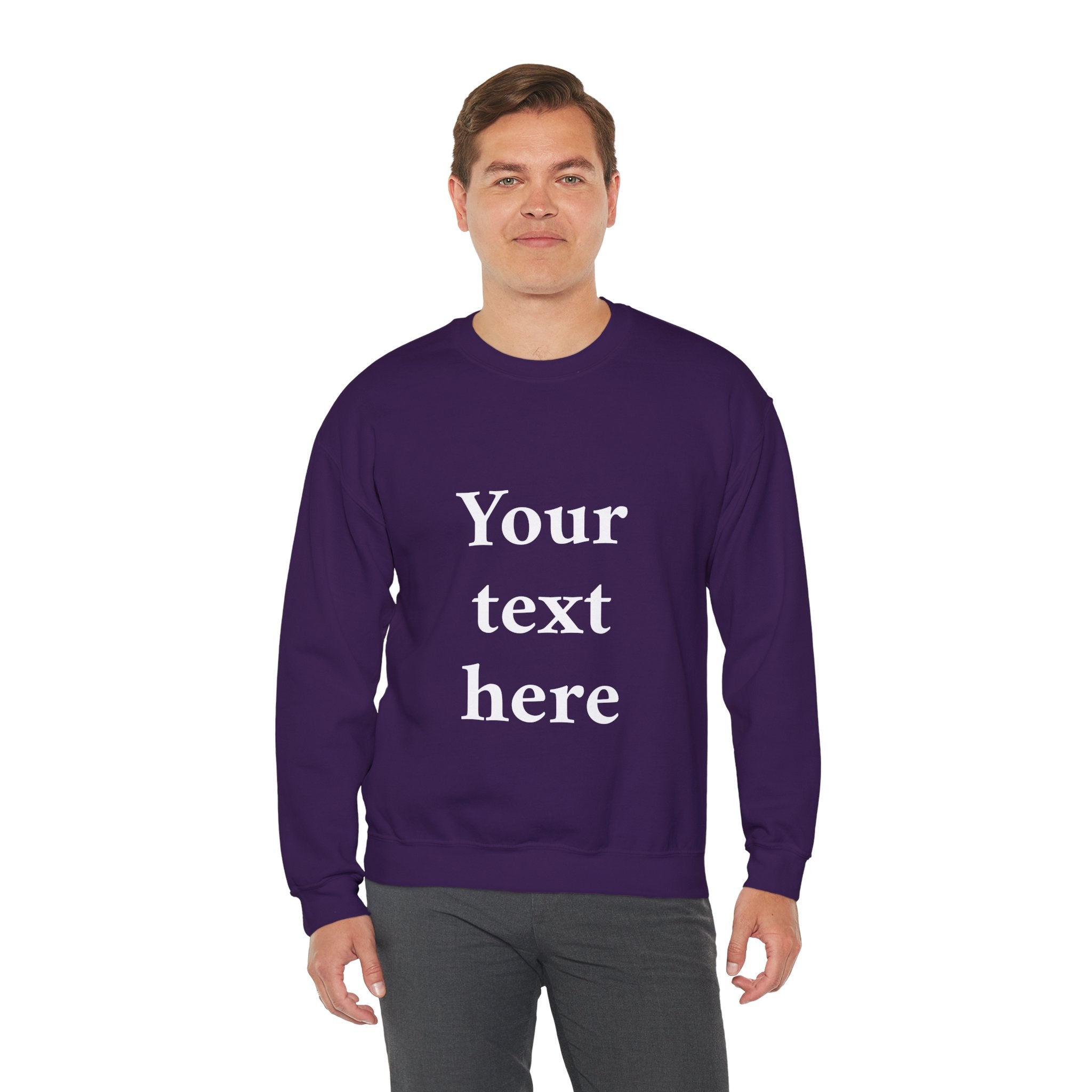 Custom Text Crewneck Sweatshirt — Personalized Minimalist Sweatshirt