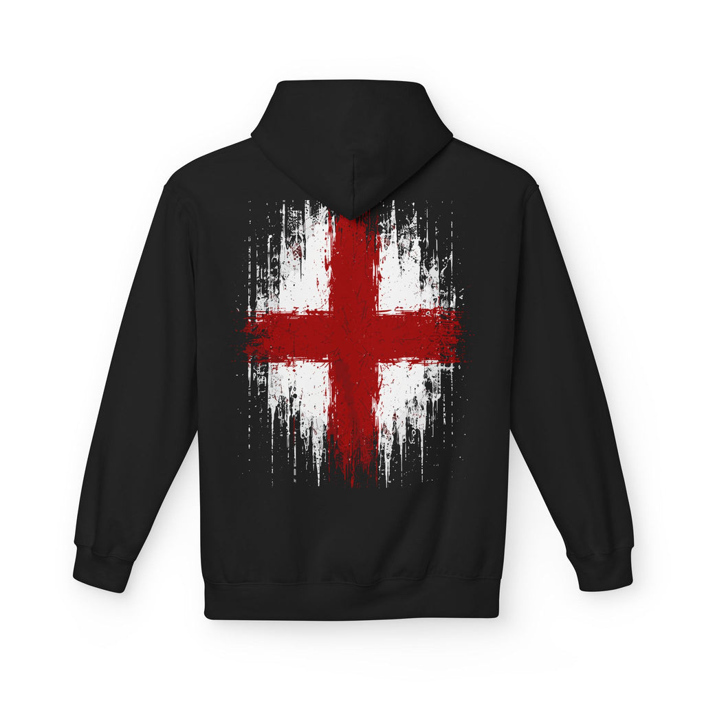 England St. George’s Cross White Hoodie – Distressed Front & Back Print