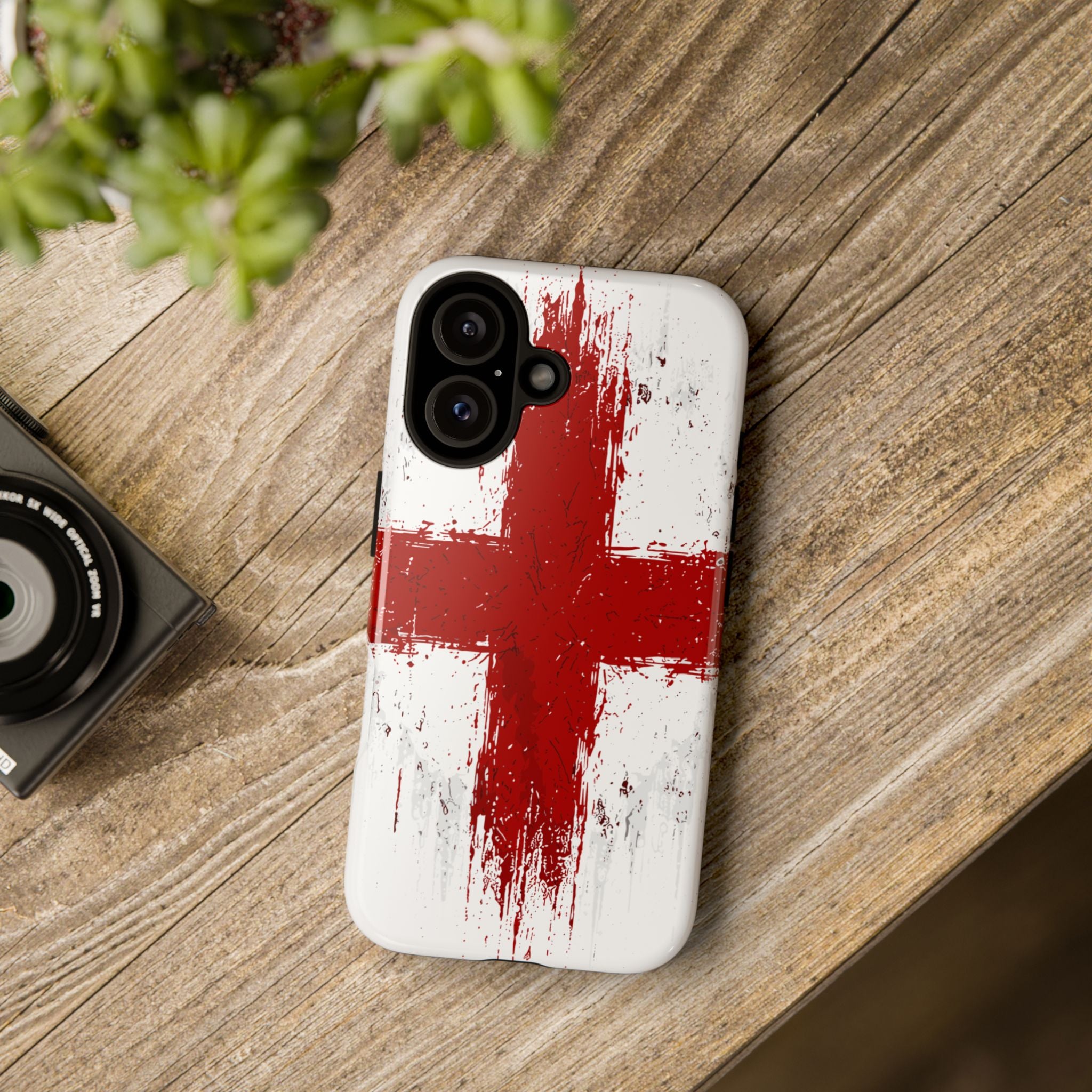 Phone Case - Distressed England St. George's Cross Patriotic Tough Case
