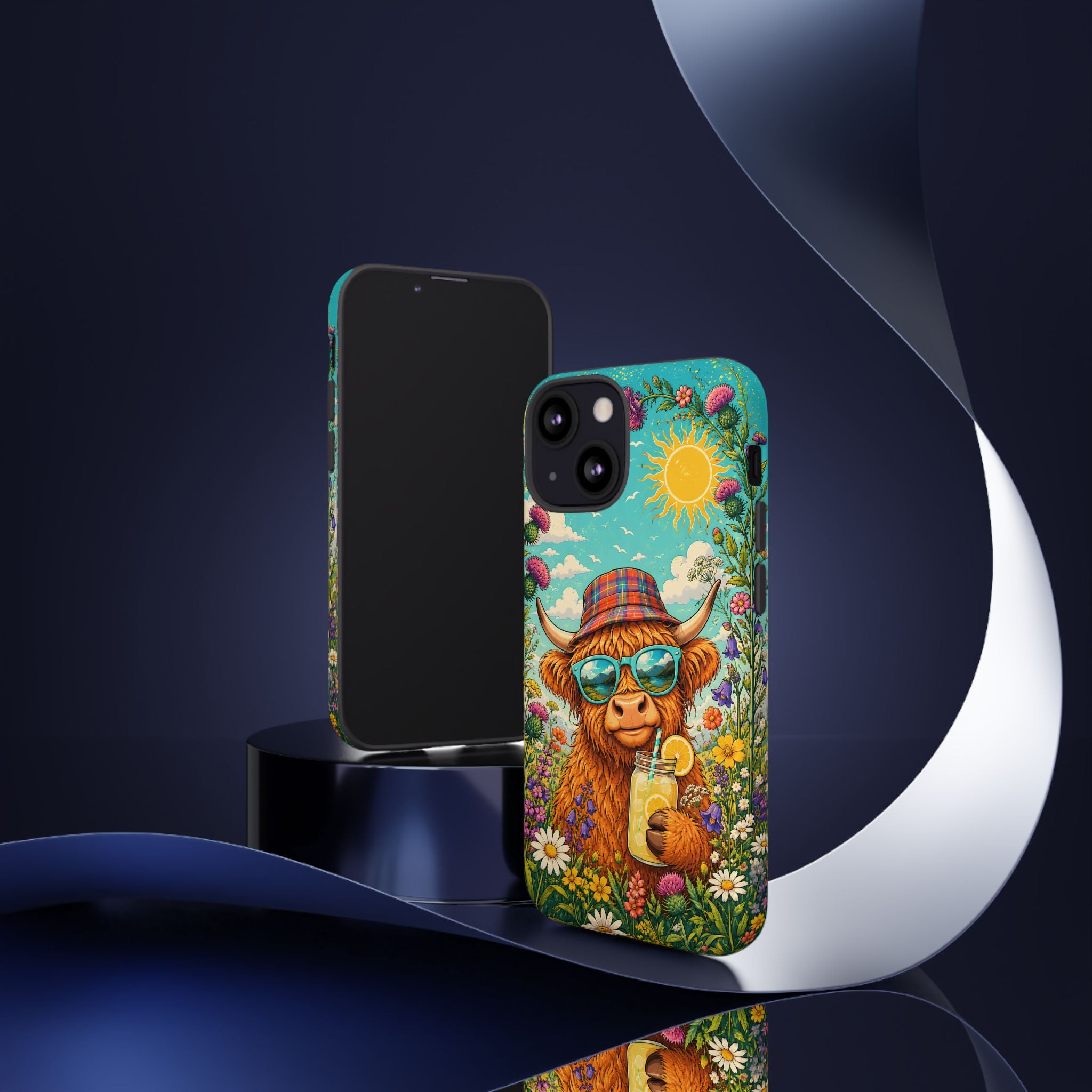 Sunny Highland Cow Phone Case – Scottish Summer Festival Edition