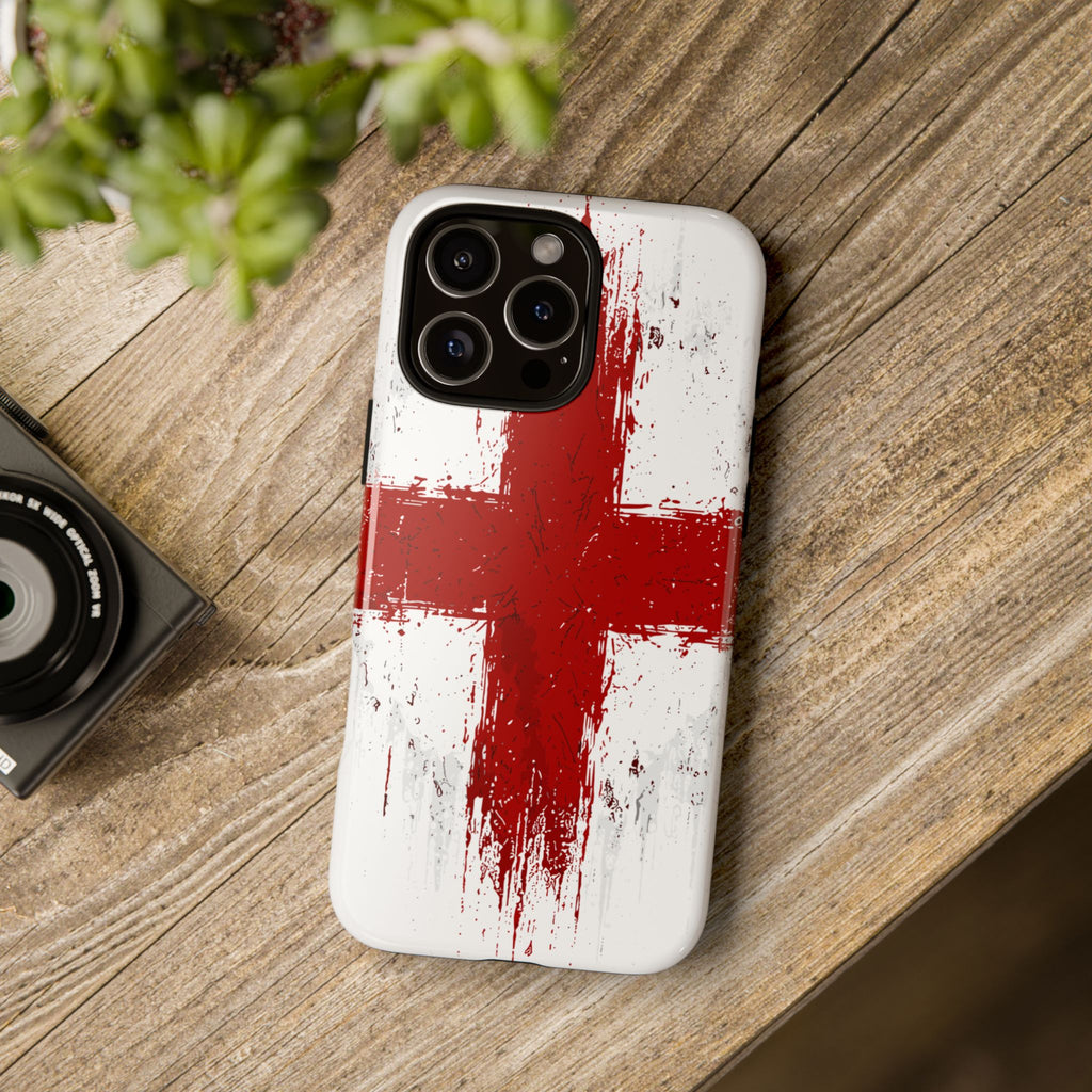 Phone Case - Distressed England St. George's Cross Patriotic Tough Case