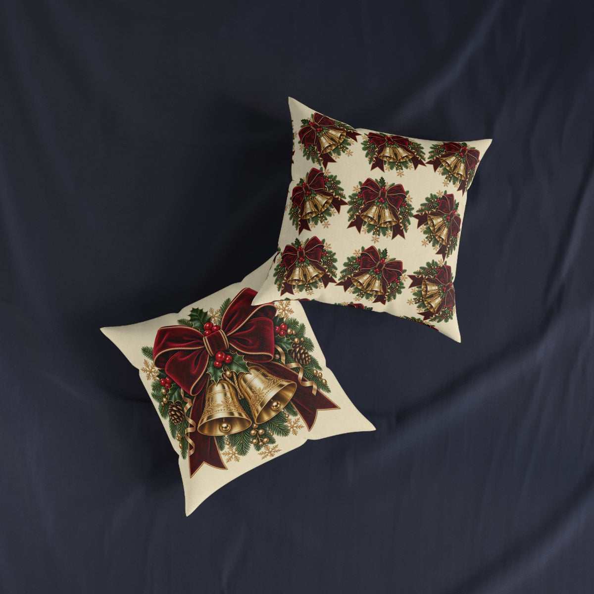 Christmas Jingle Bells Square Pillow