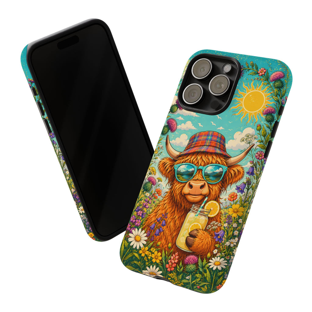 Sunny Highland Cow Phone Case – Scottish Summer Festival Edition