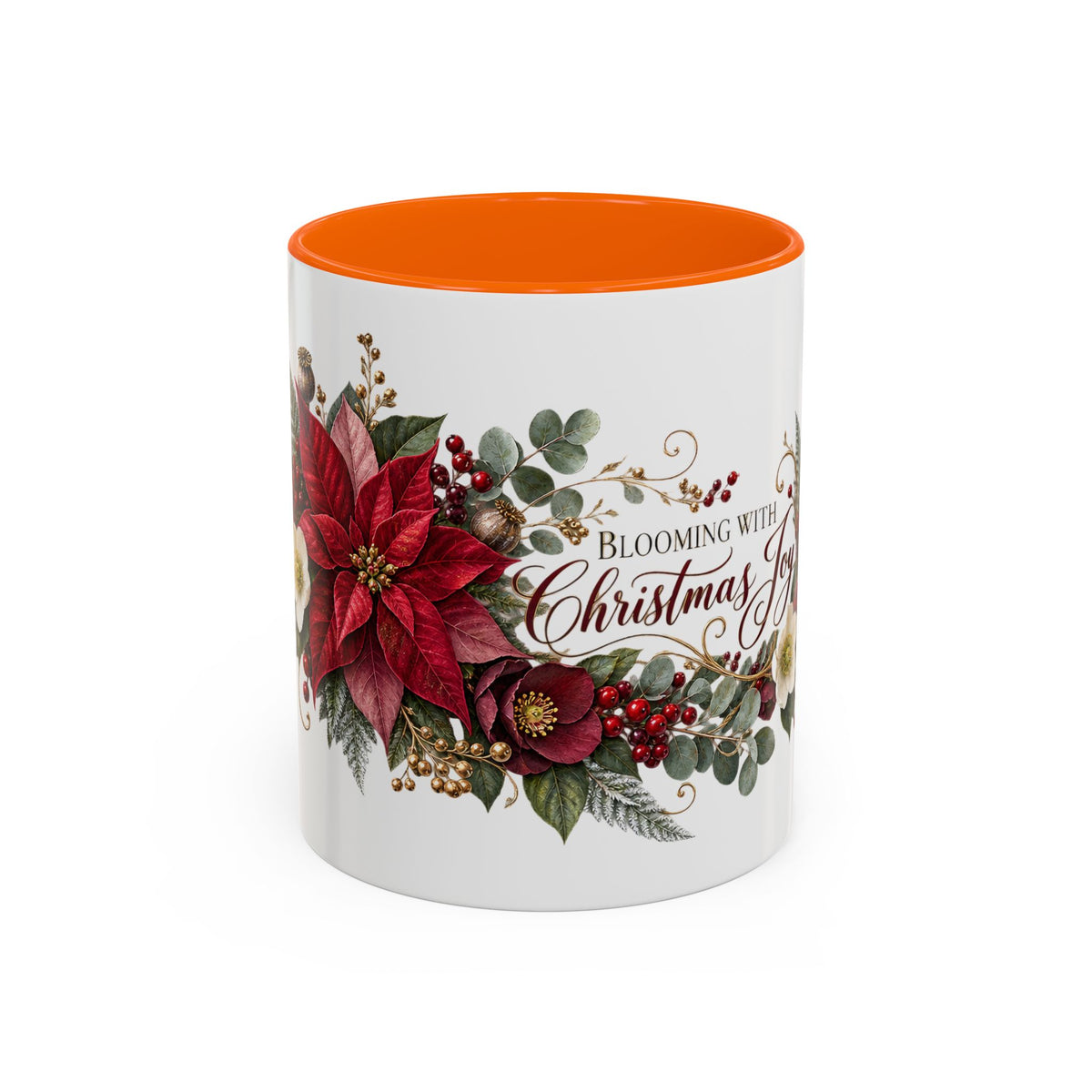 Blooming With Christmas Joy Floral Holiday Coffee Mug