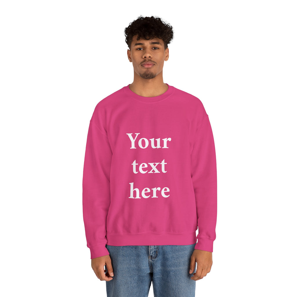 Custom Text Crewneck Sweatshirt — Personalized Minimalist Sweatshirt