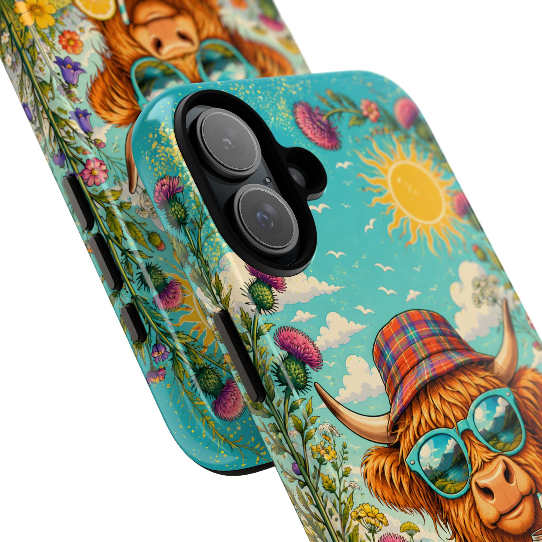 Sunny Highland Cow Phone Case – Scottish Summer Festival Edition