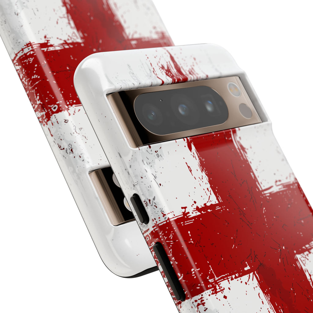 Phone Case - Distressed England St. George's Cross Patriotic Tough Case