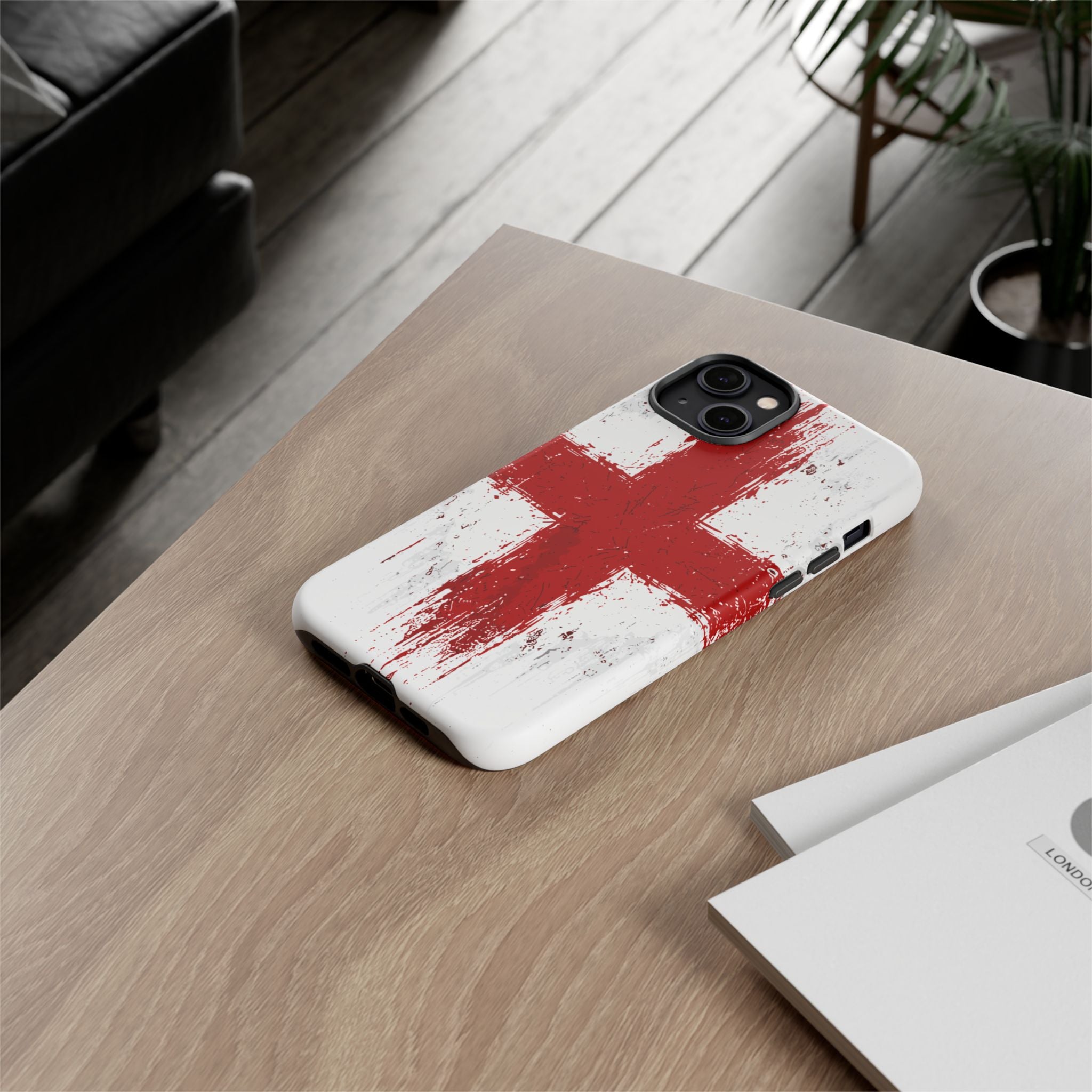 Phone Case - Distressed England St. George's Cross Patriotic Tough Case