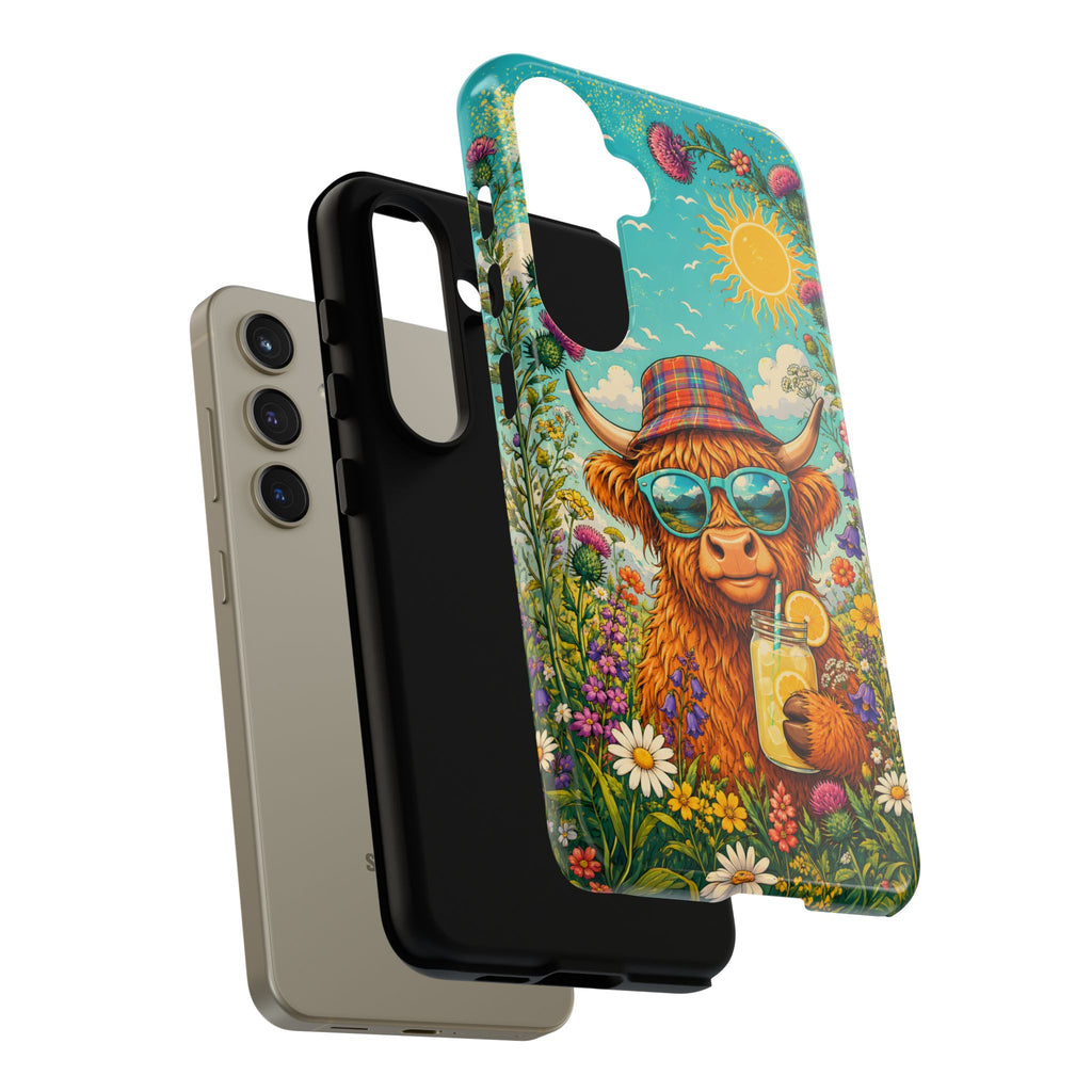 Sunny Highland Cow Phone Case – Scottish Summer Festival Edition