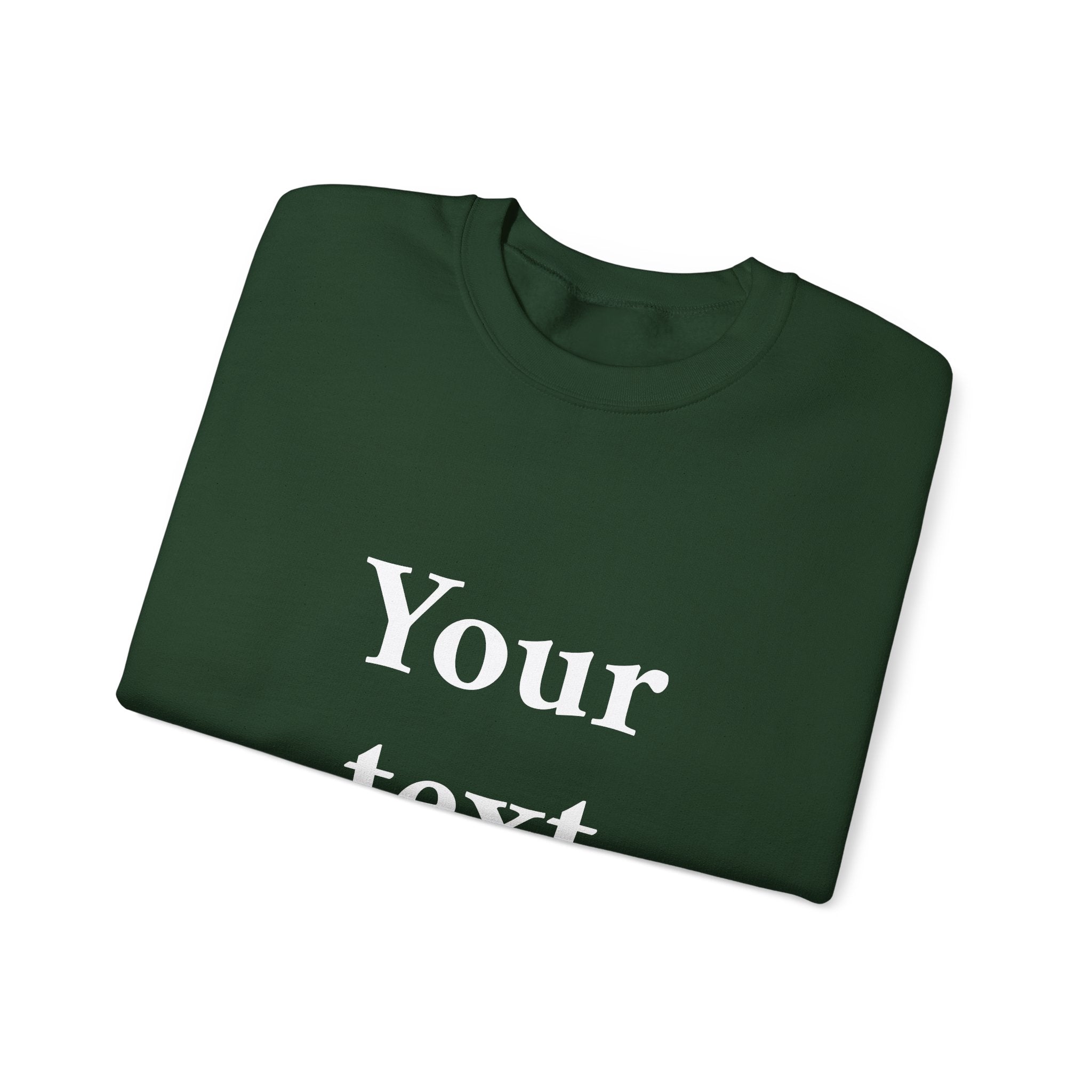 Custom Text Crewneck Sweatshirt — Personalized Minimalist Sweatshirt