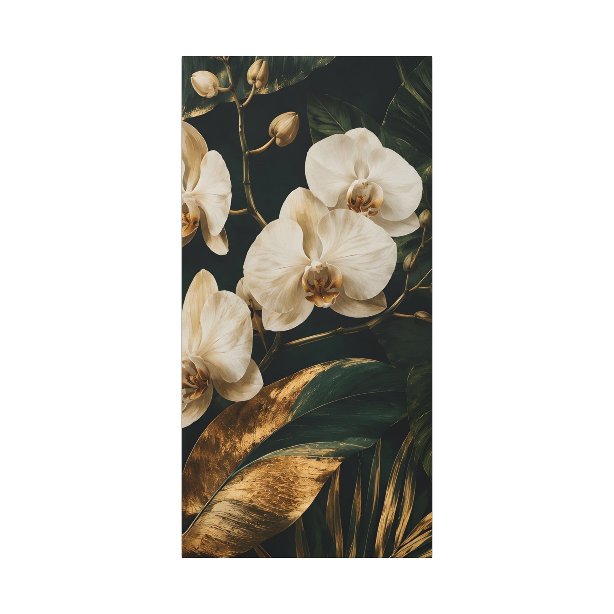 Orchid Botanical Matte Canvas Print — Stretched 1.25"