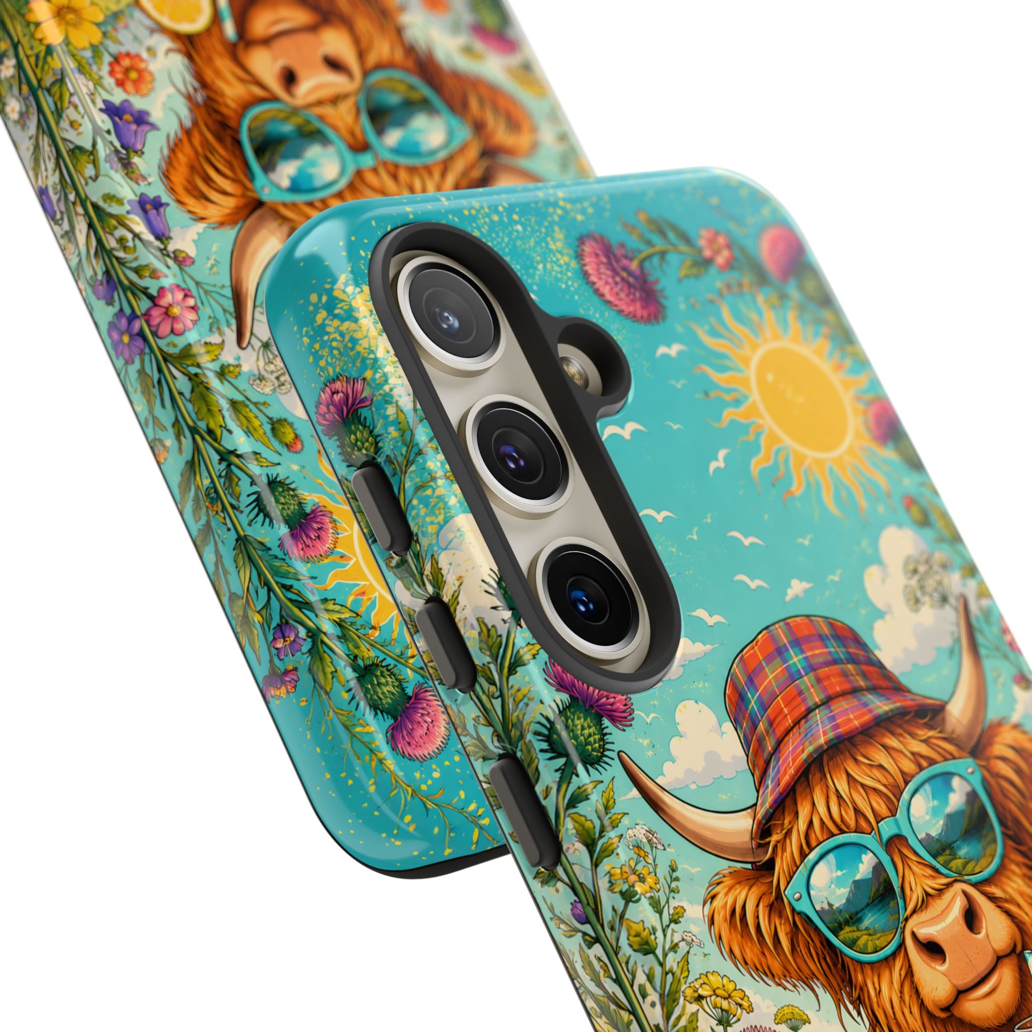 Sunny Highland Cow Phone Case – Scottish Summer Festival Edition