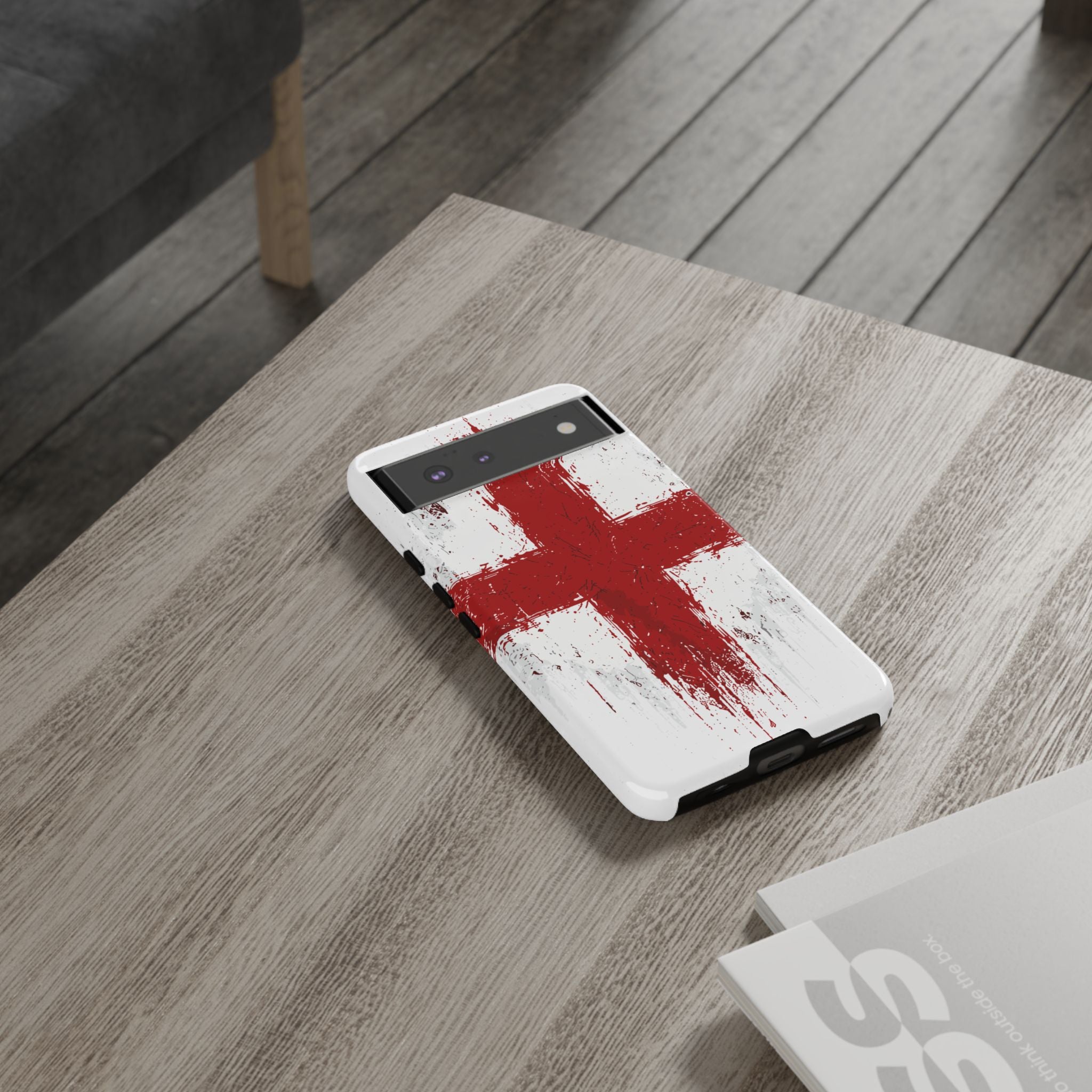 Phone Case - Distressed England St. George's Cross Patriotic Tough Case