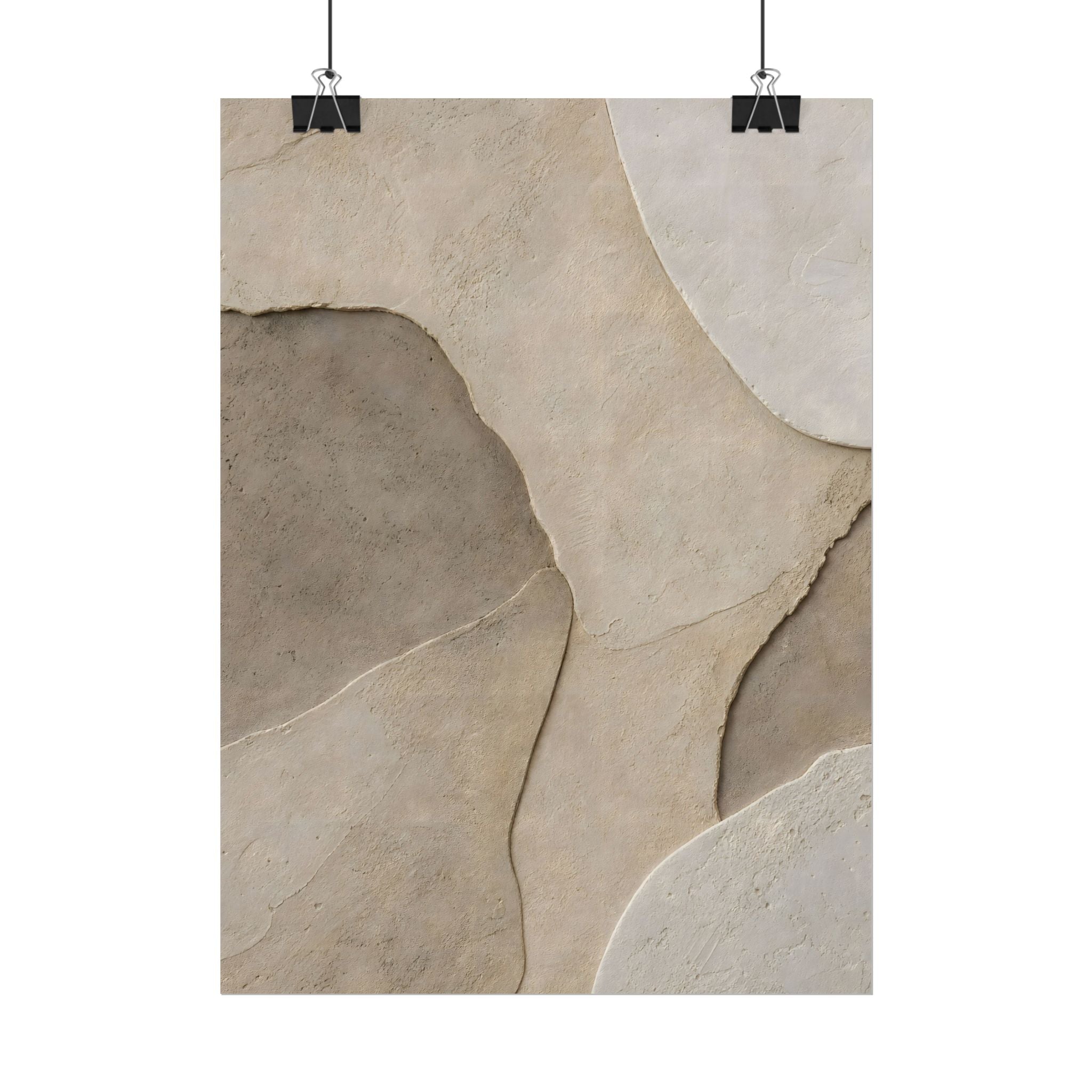 Abstract Neutral Texture Rolled Poster — Earth Tone Minimal Wall Art