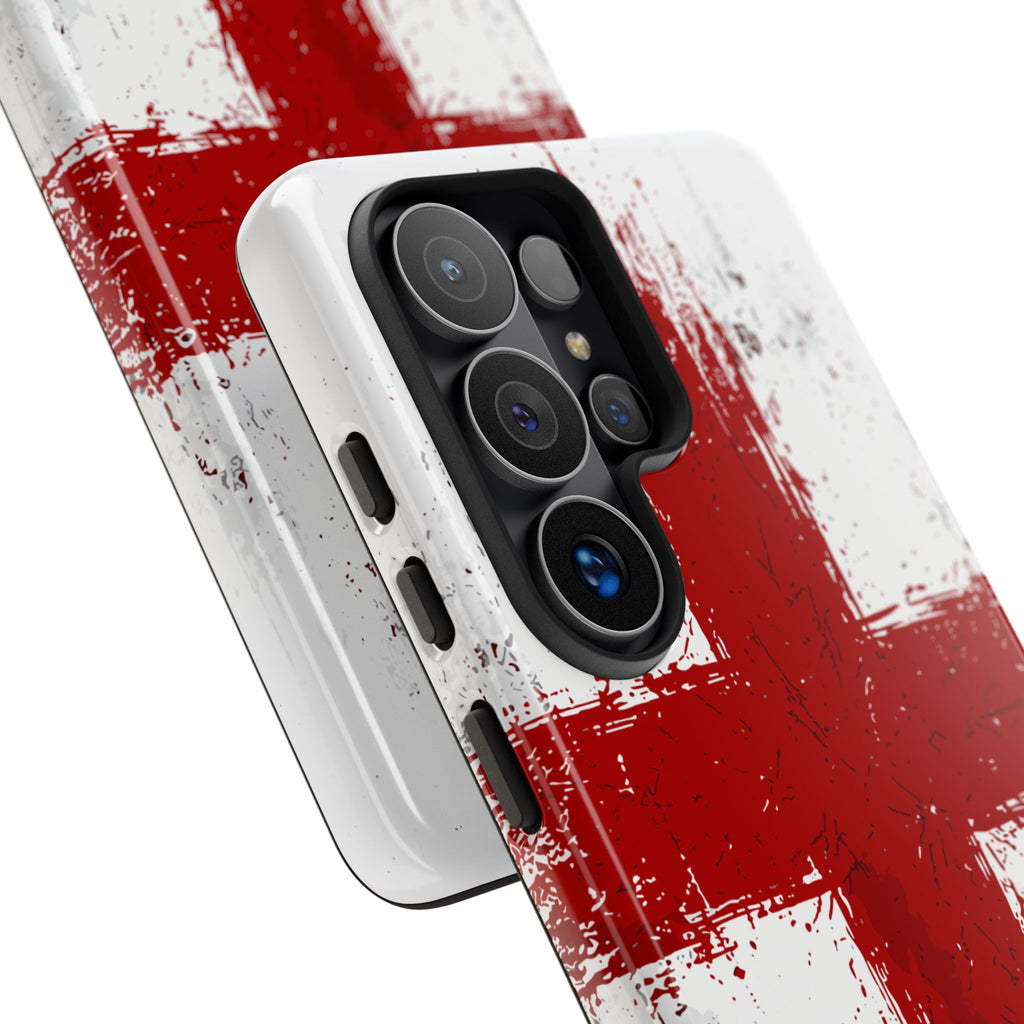 Phone Case - Distressed England St. George's Cross Patriotic Tough Case