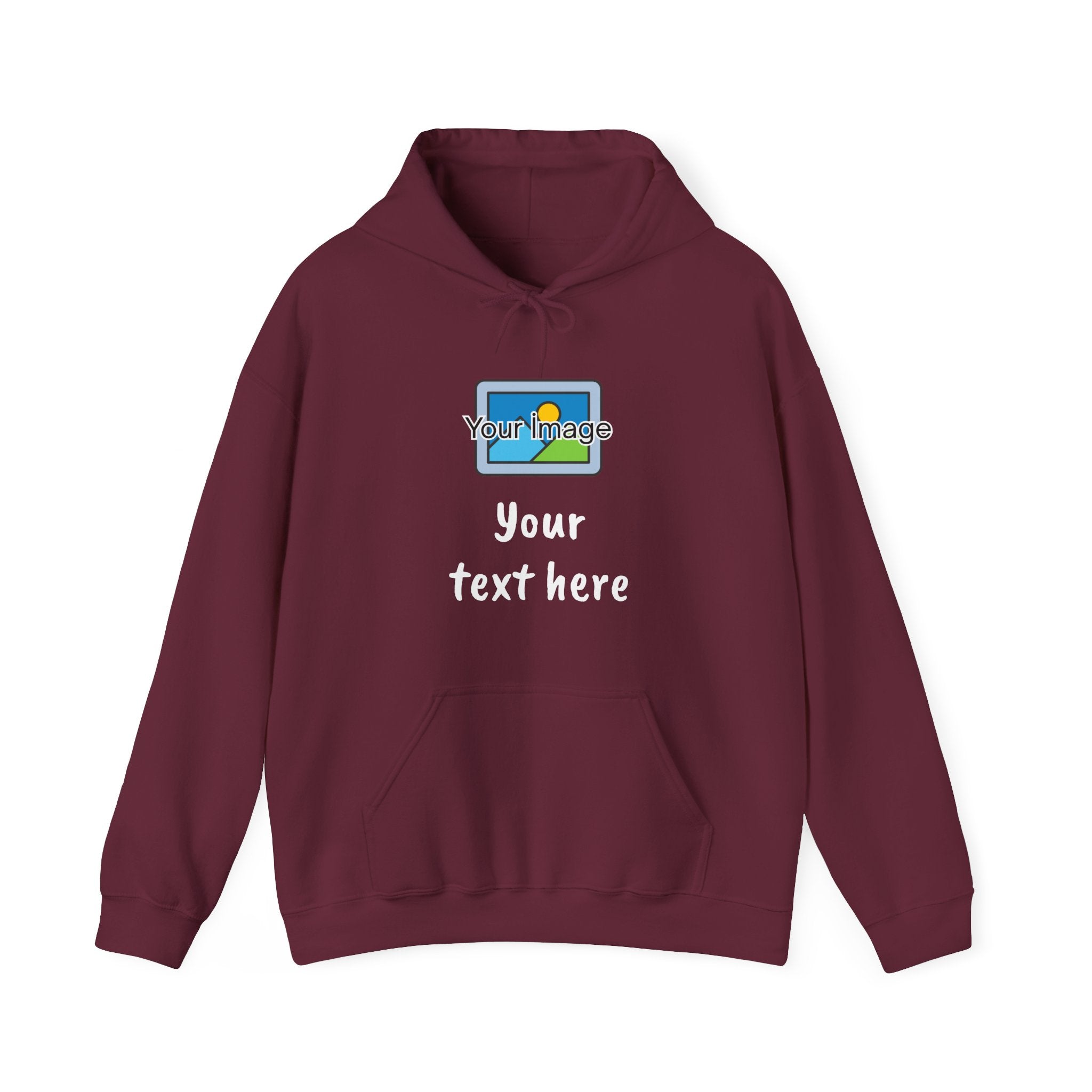Custom Photo & Text Hoodie — Personalized Image Hoodie, Add Your Text