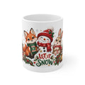 Let It Snow Christmas Woodland Animals Mug