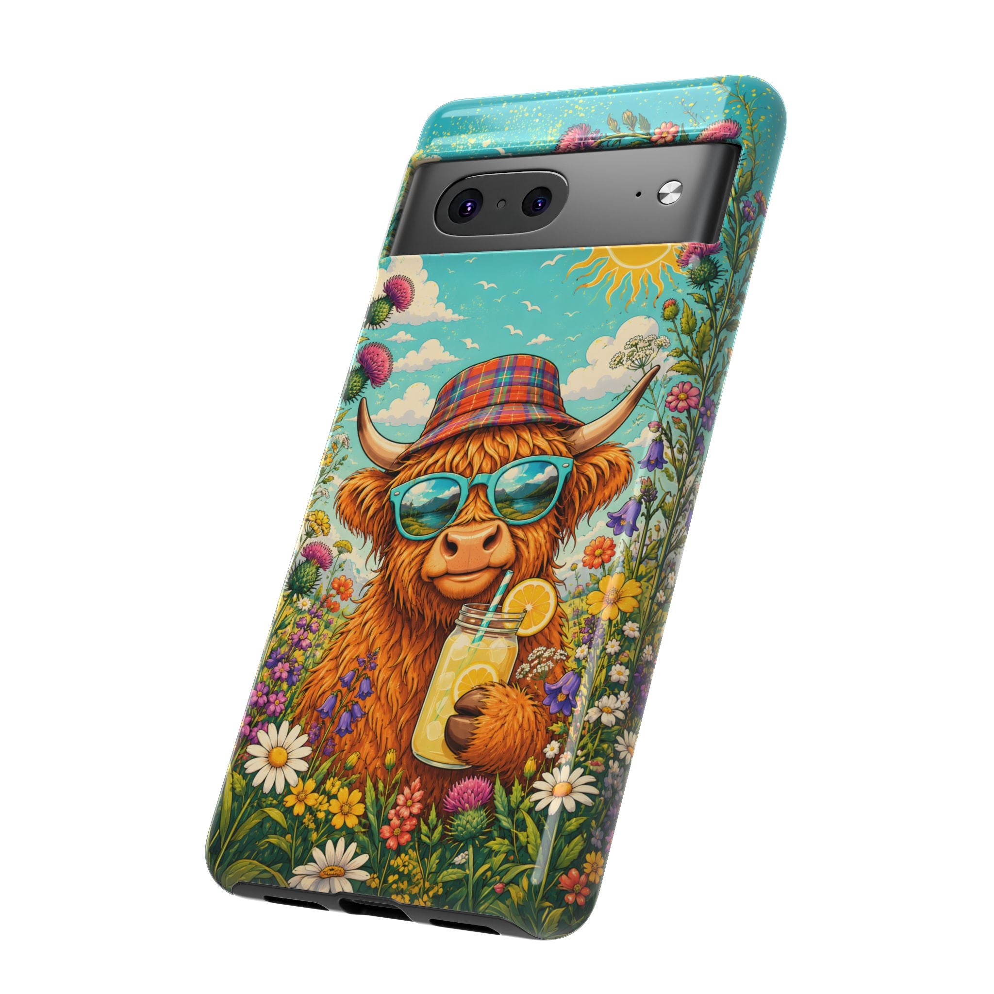 Sunny Highland Cow Phone Case – Scottish Summer Festival Edition
