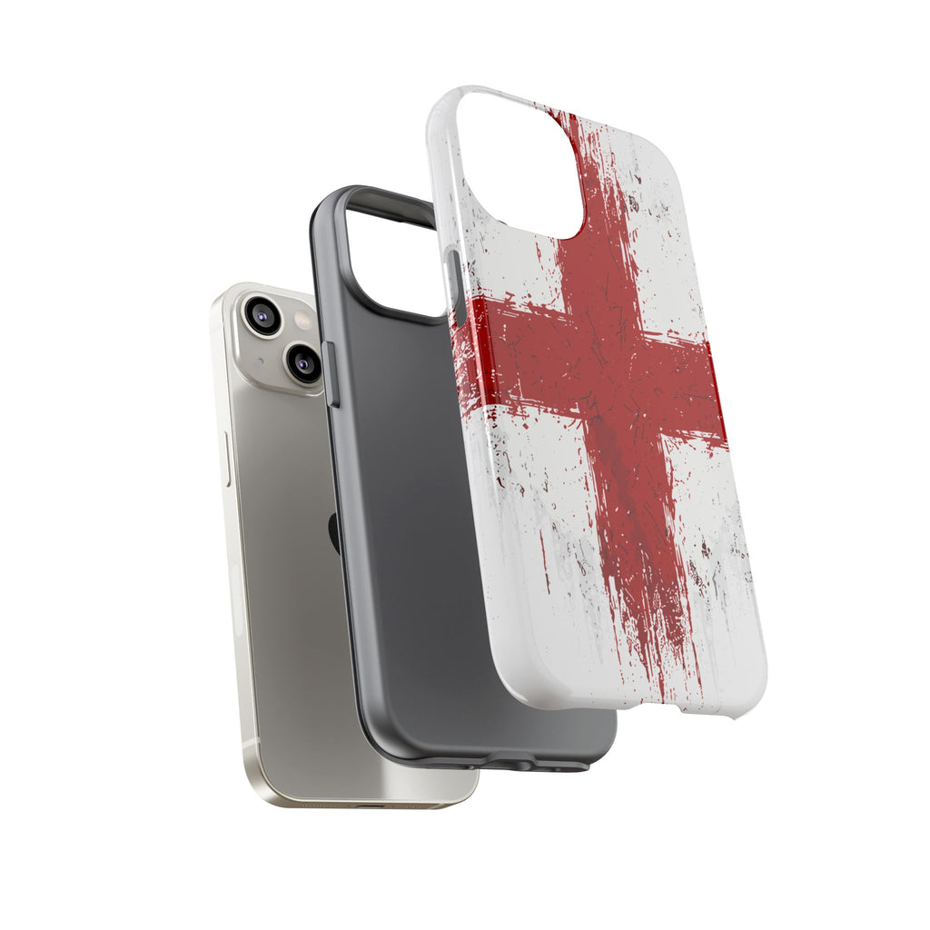 Phone Case - Distressed England St. George's Cross Patriotic Tough Case