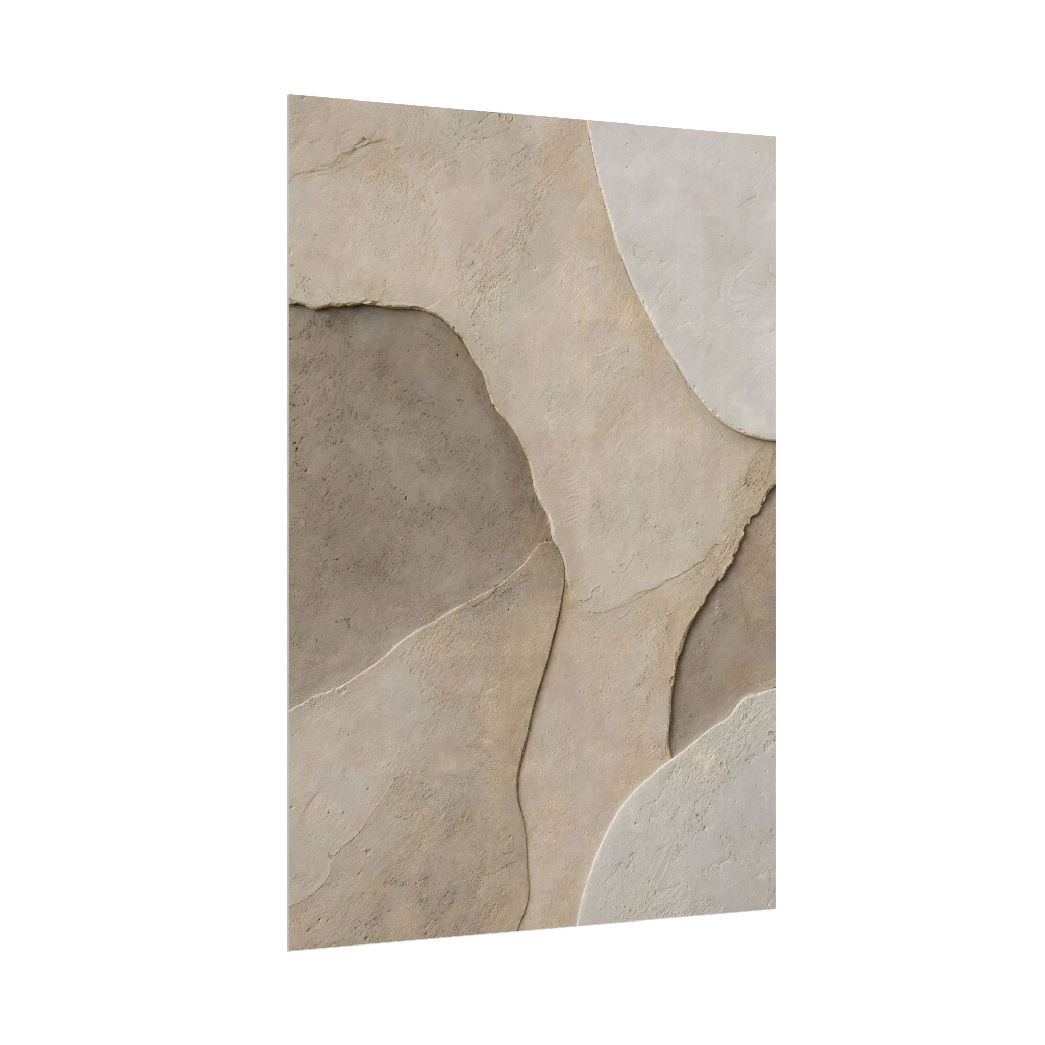 Abstract Neutral Texture Rolled Poster — Earth Tone Minimal Wall Art