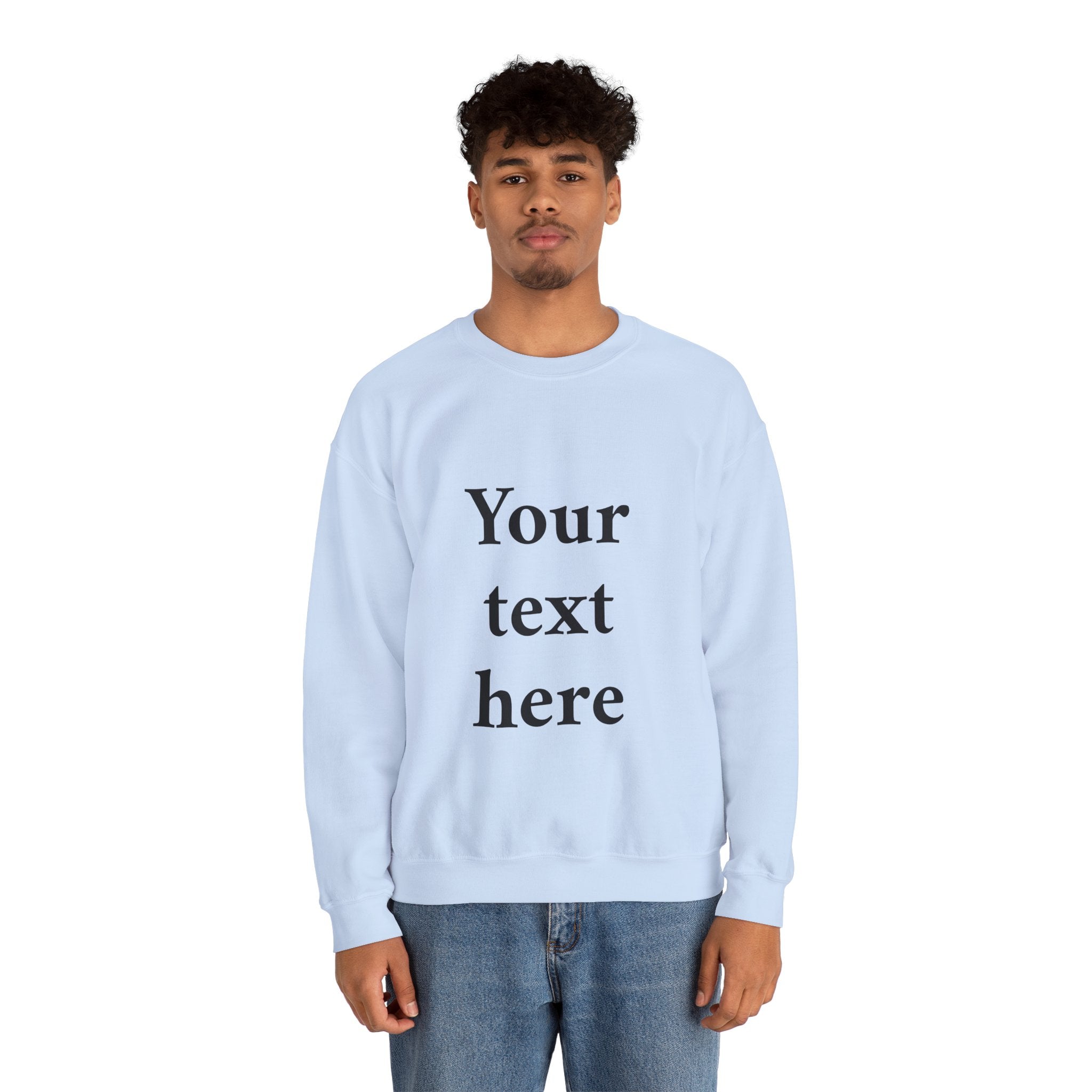 Custom Text Crewneck Sweatshirt — Personalized Minimalist Sweatshirt