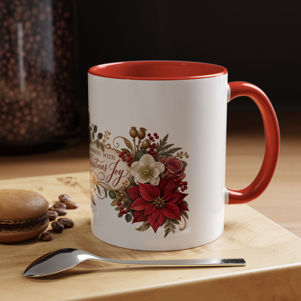 Blooming With Christmas Joy Floral Christmas Mug