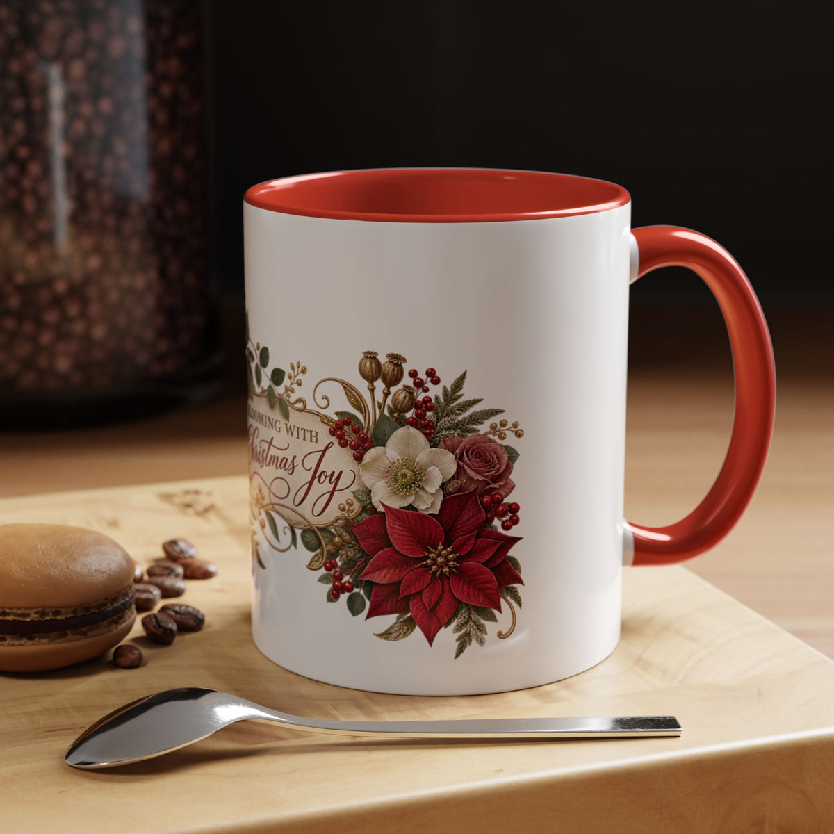 Blooming With Christmas Joy Floral Christmas Mug