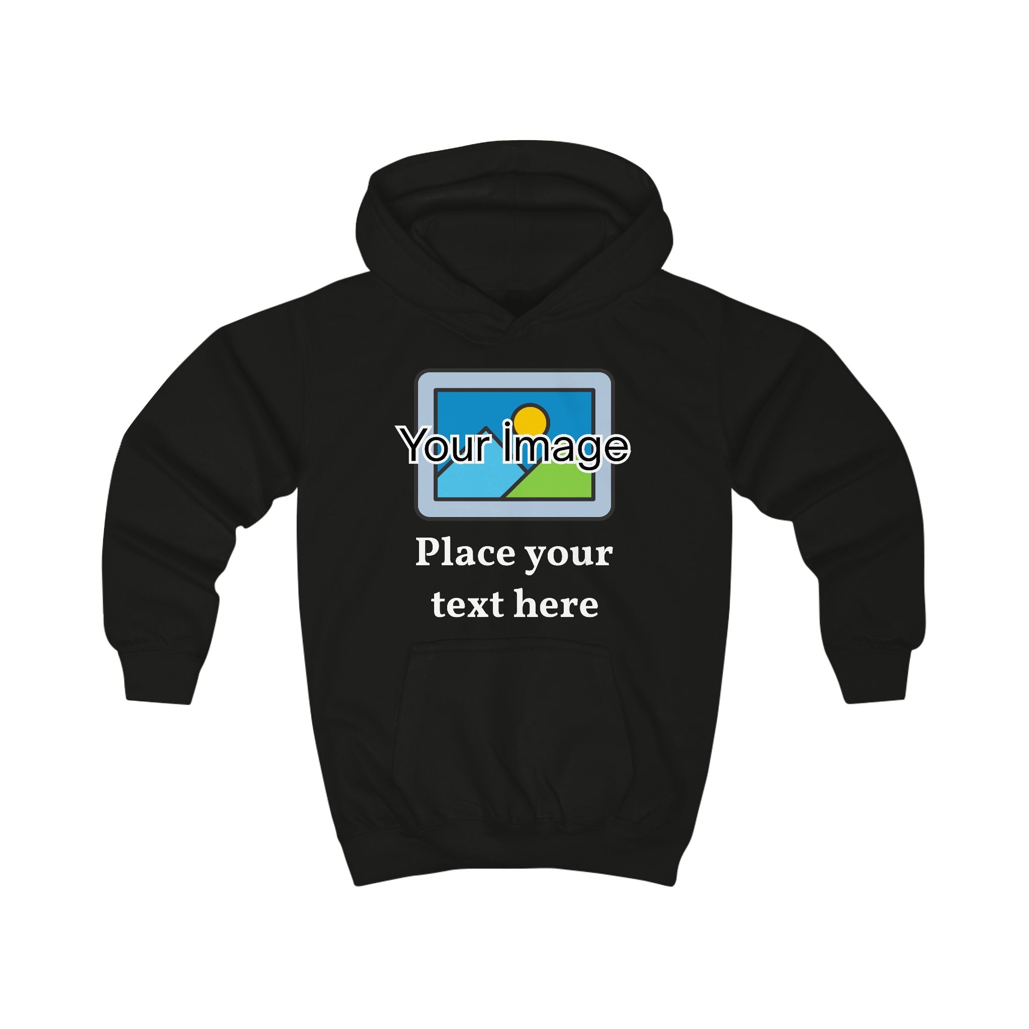Kids Hoodie — Customizable Photo & Text Printed Kids Hoodie