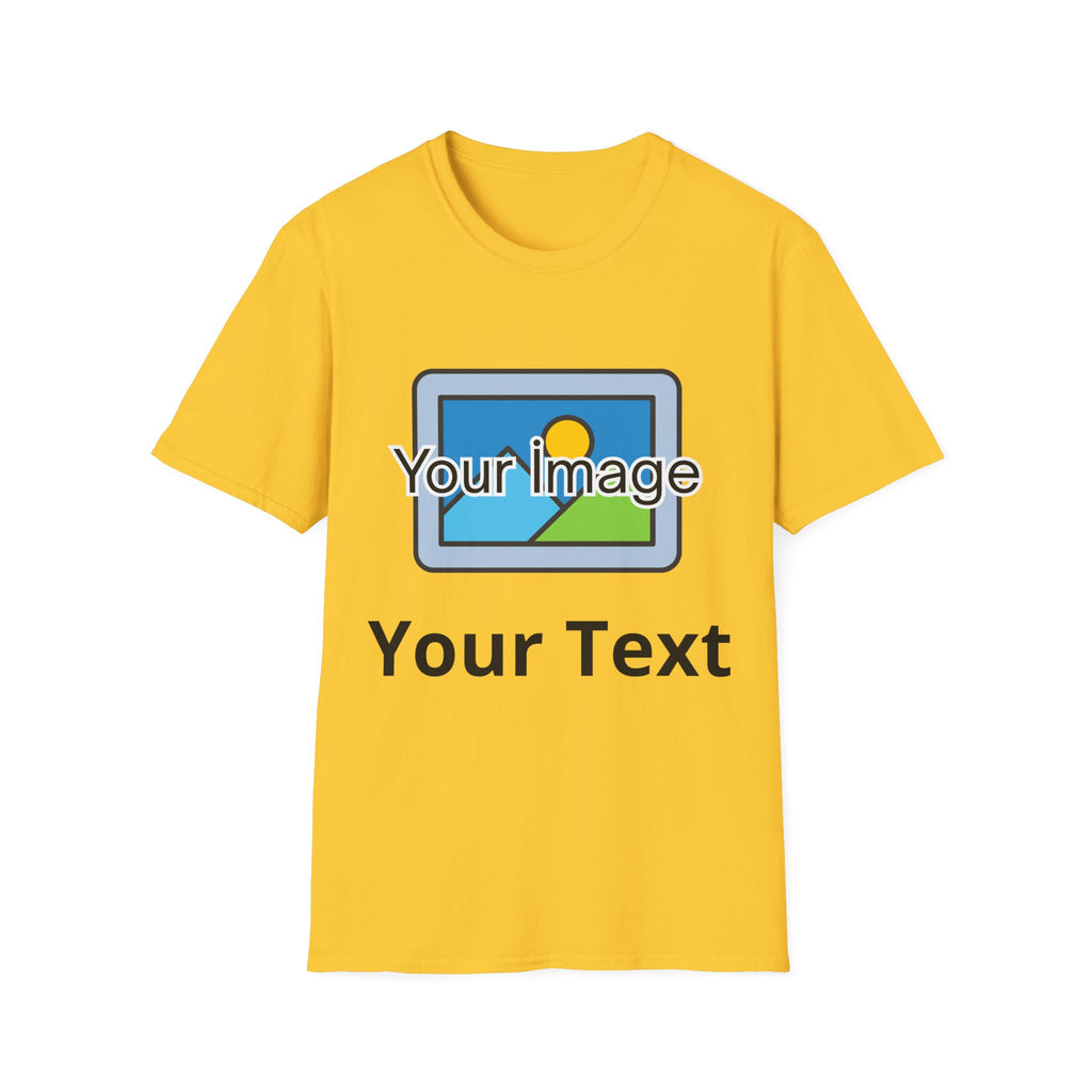 Unisex Custom Photo T-Shirt — Personalized Image & Text Tee